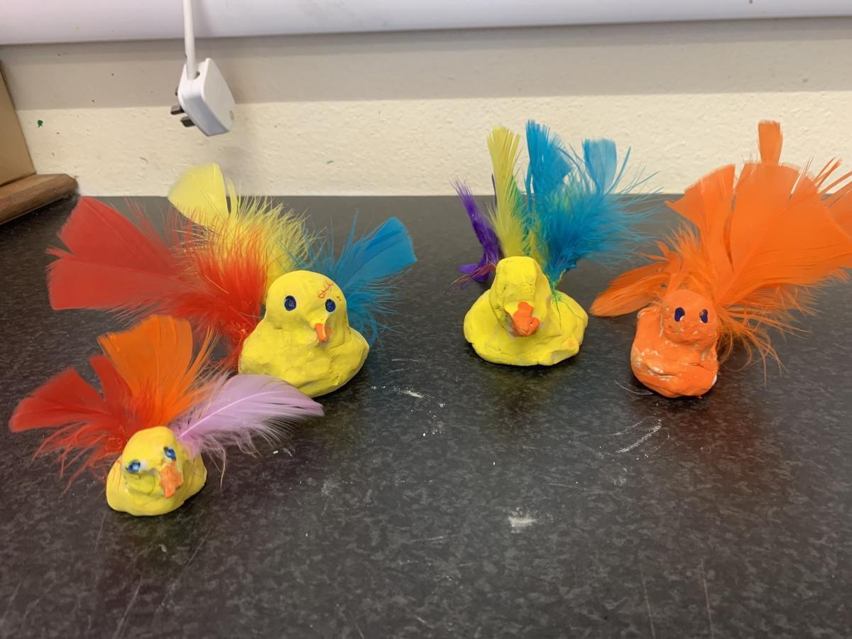 Clay - making and painting our little birdies!!!