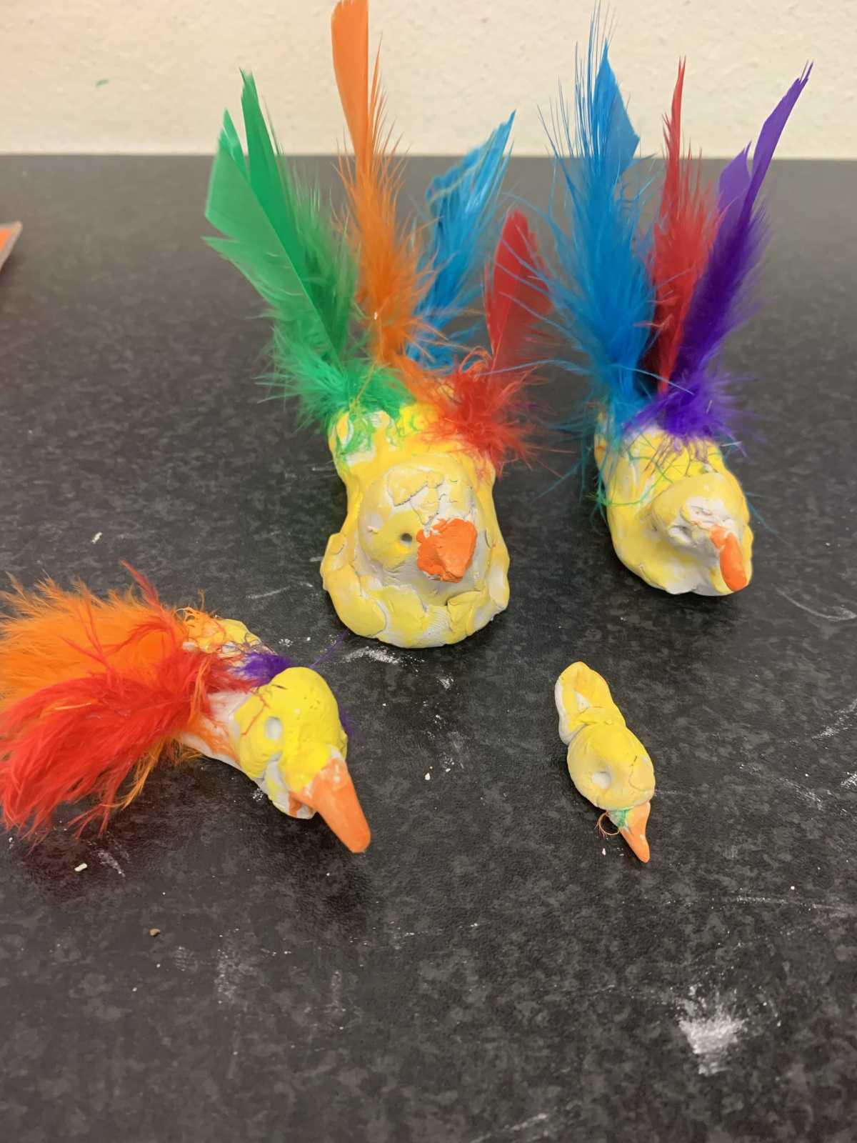 Clay - making and painting our little birdies!!!