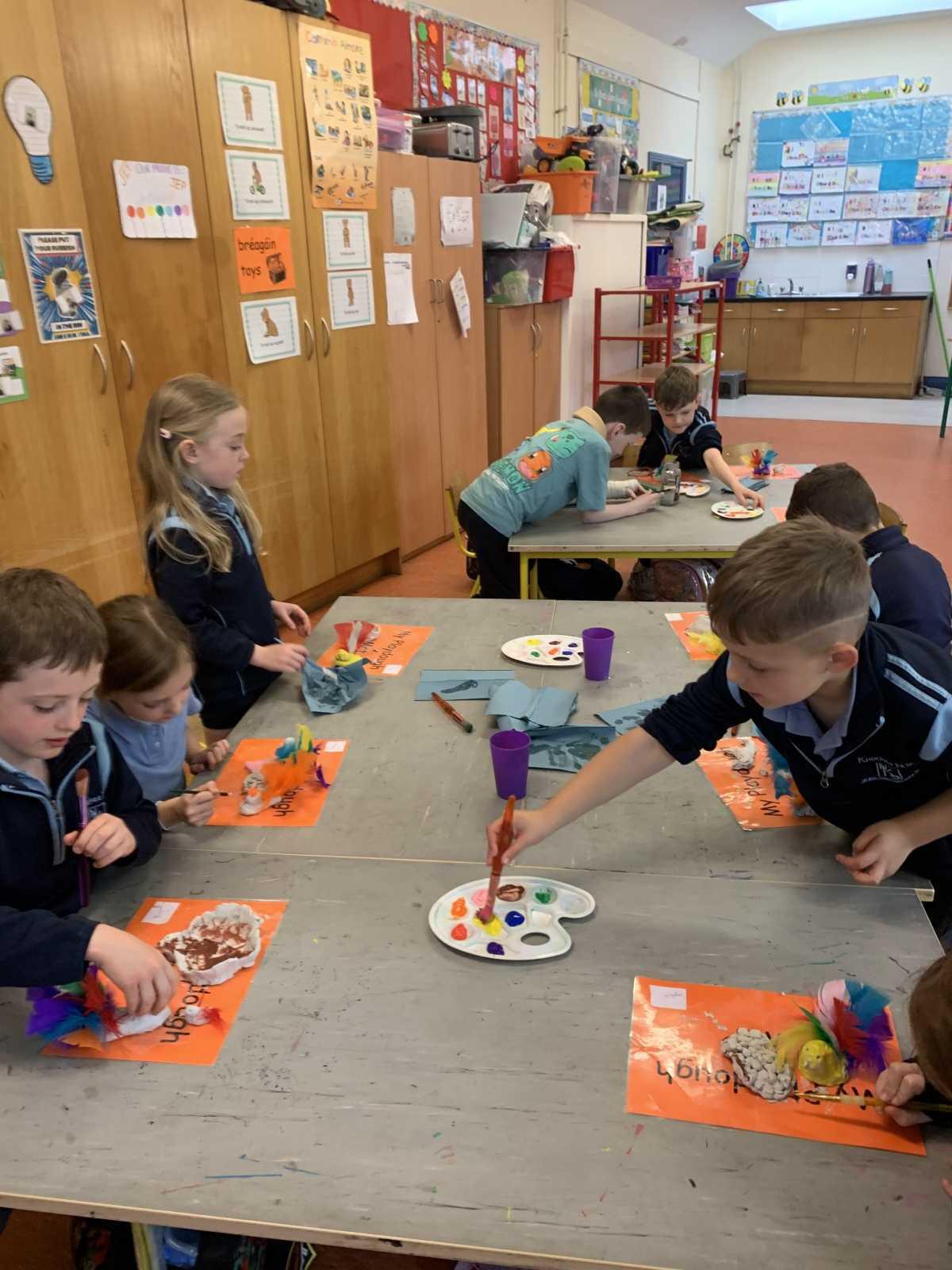 Clay - making and painting our little birdies!!!