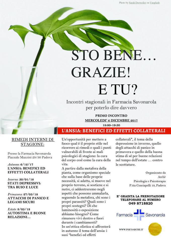 Sto bene... grazie! E tu?