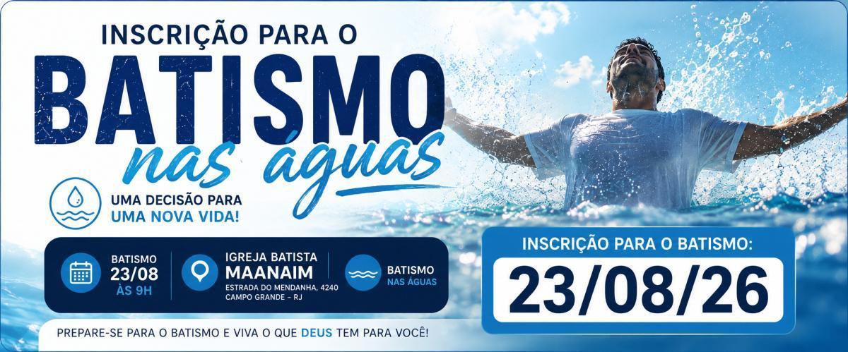 Quero ser Batizado 23/08/26
