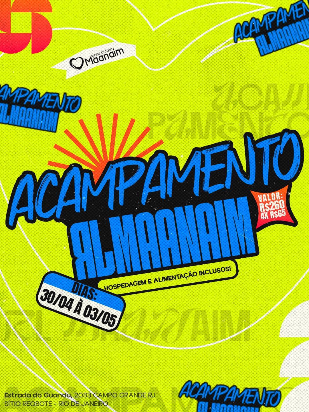 Acampamento RL Maanaim - 30/04 a 03/05 de 2026