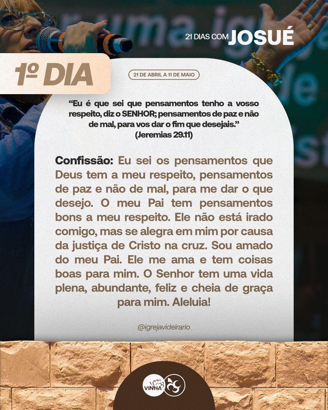 Dia 1 Jejum - Josué: O nascimento de um Conquistador
