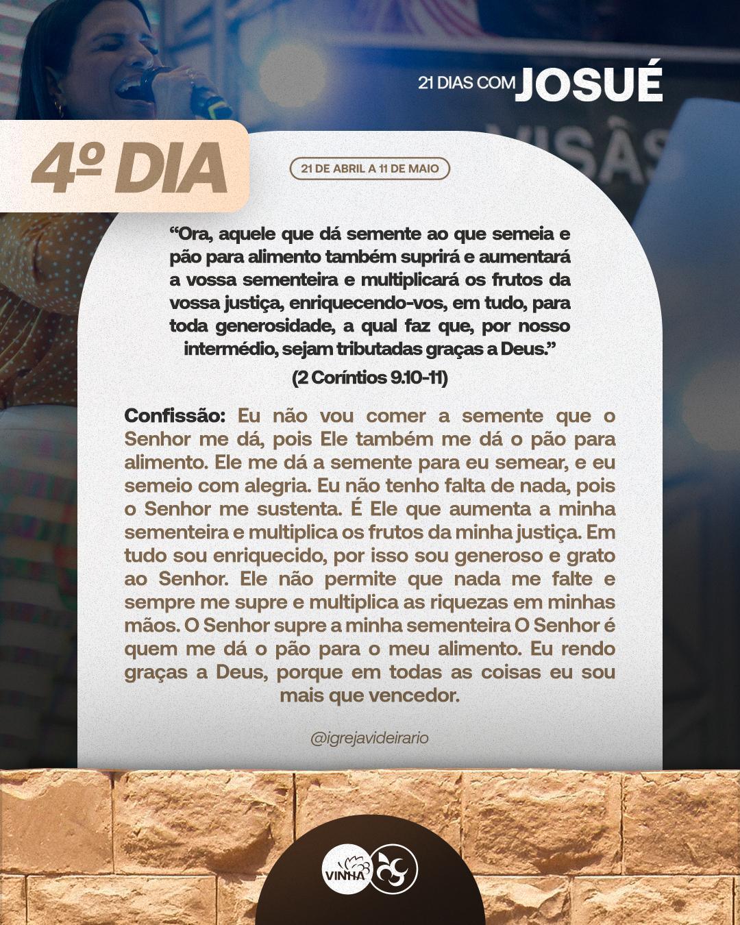 Dia 4 Jejum - Josué x Moisés : O confronto das duas Alianças! 