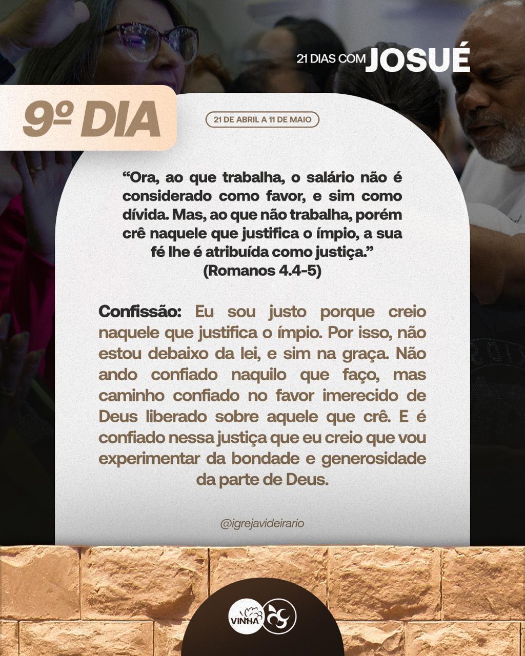 Dia 9 Jejum - Josué e o anuncio da travessia