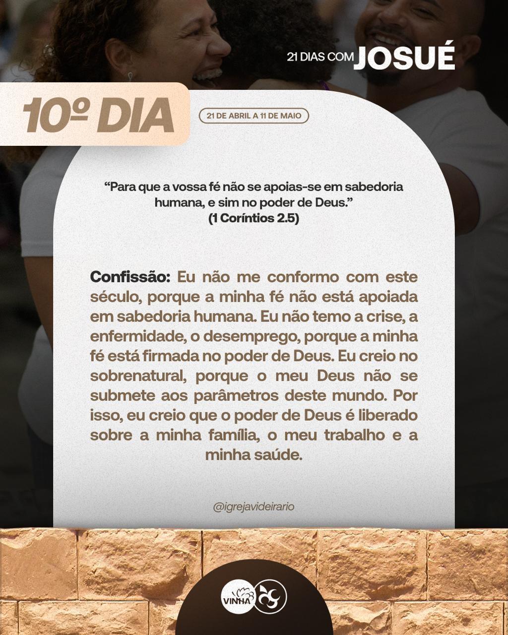 Dia 10 Jejum - Josué e a Obra Terminada 