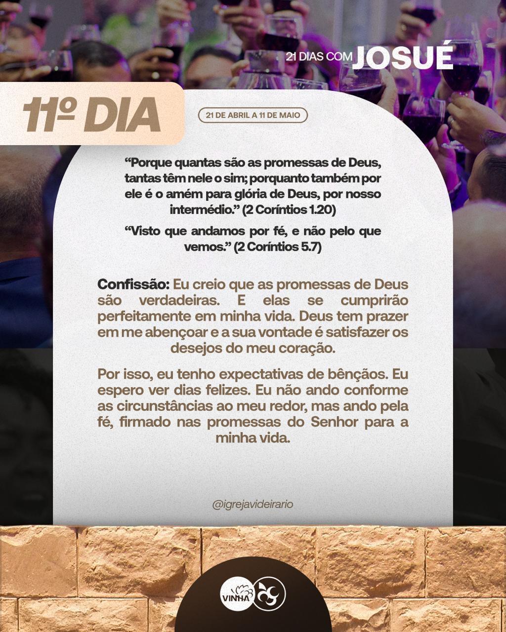 Dia 11 Jejum - Josué e o descanso do povo