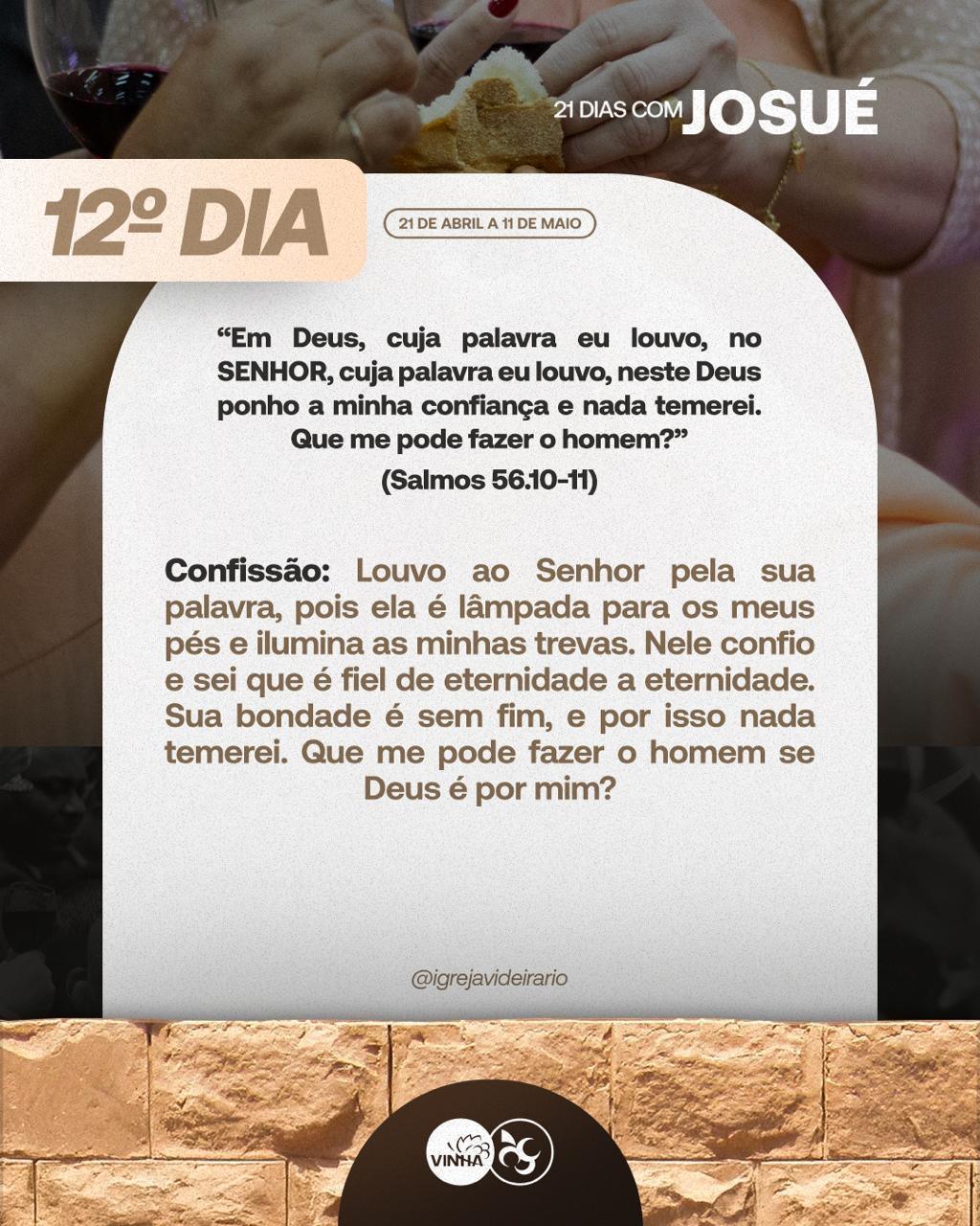 Dia 12 Jejum - Josué e os dias do céu na terra