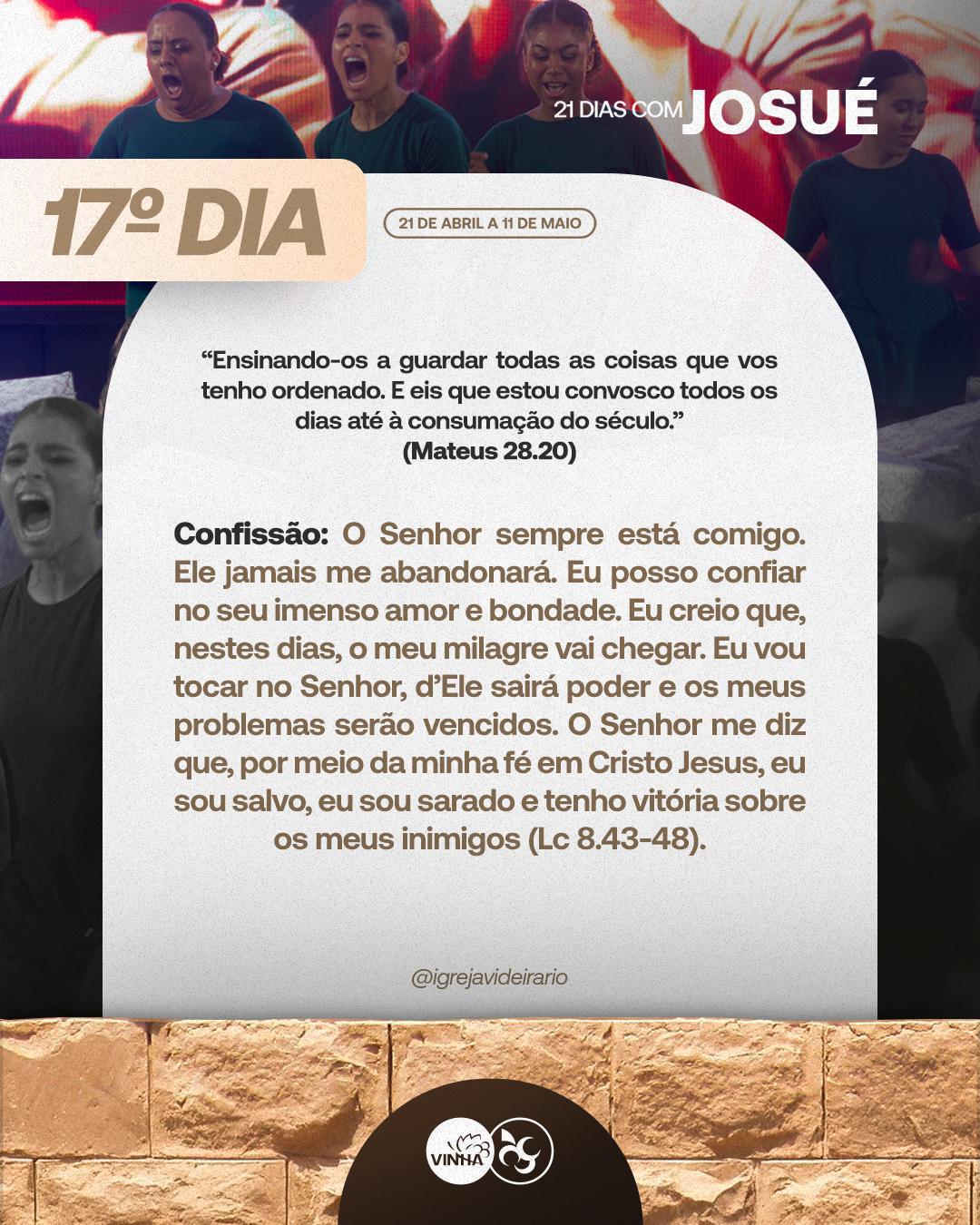 Dia 17 Jejum - Josué e os pagadores de tributos