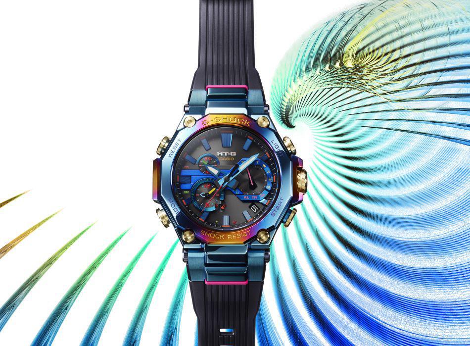 G Shock Mtg Blue Phoenix Un Boitier Plaque Ionique Pour Un Oiseau Mythique G Shock Mtg Blue Phoenix Un Boitier Plaque Ionique Pour Un Oiseau Mythique