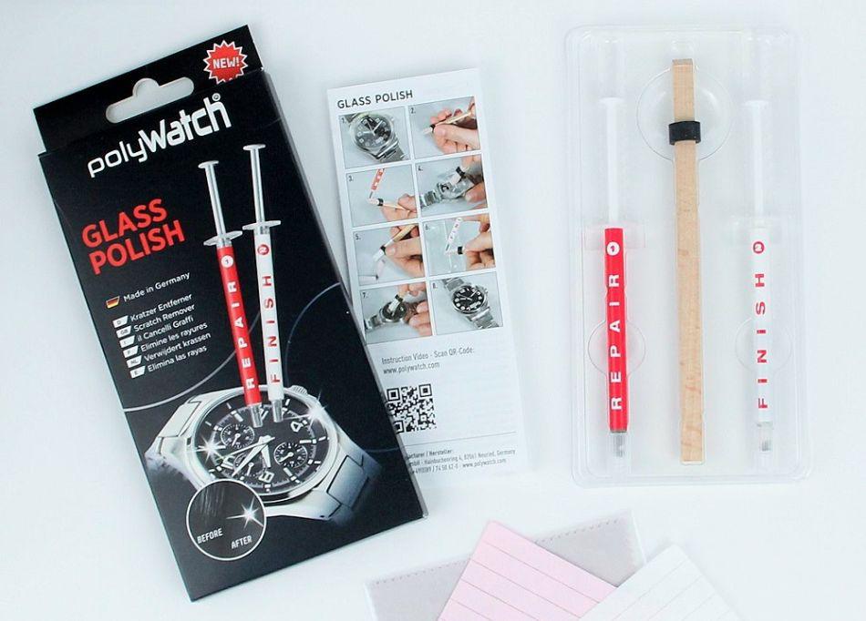 Polywatch-Kit de polissage de montre, dissolvant de rayures, outils de  réparation de montre en acrylique, pâte à polir CitroGlass 5g, outils de