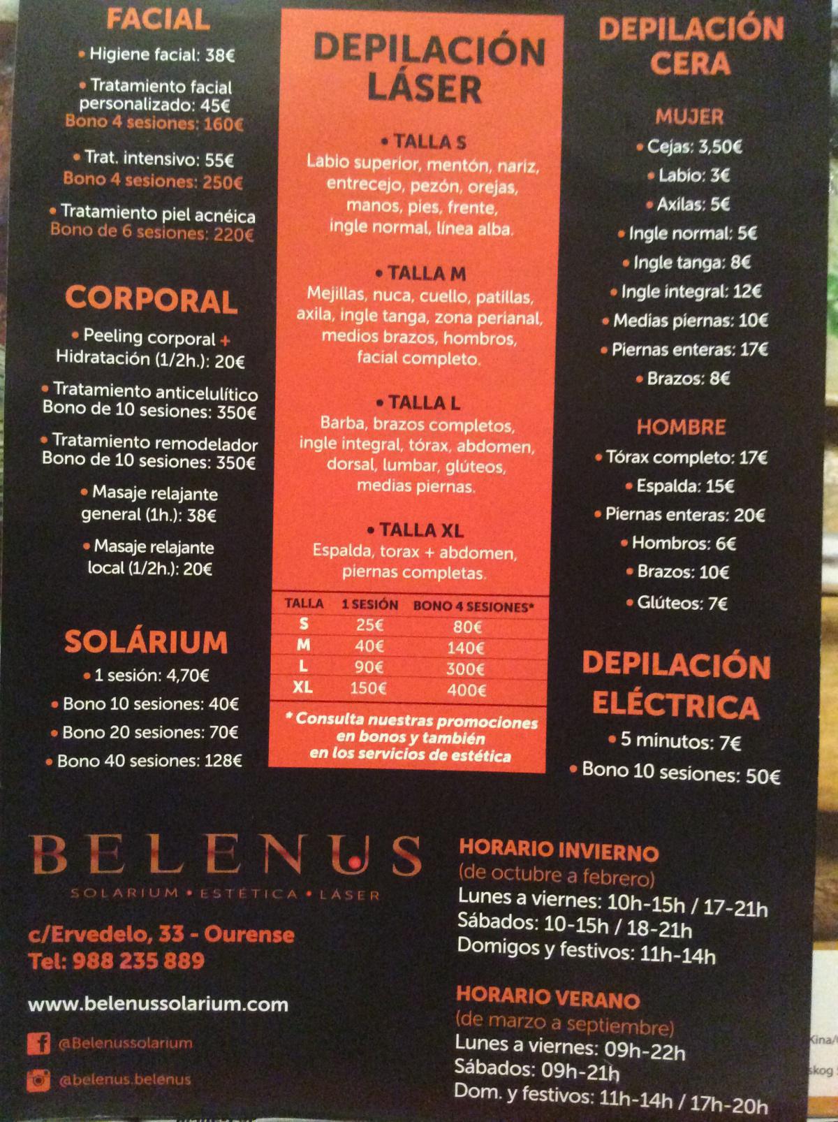 Belenus Solarium - Estética - Láser