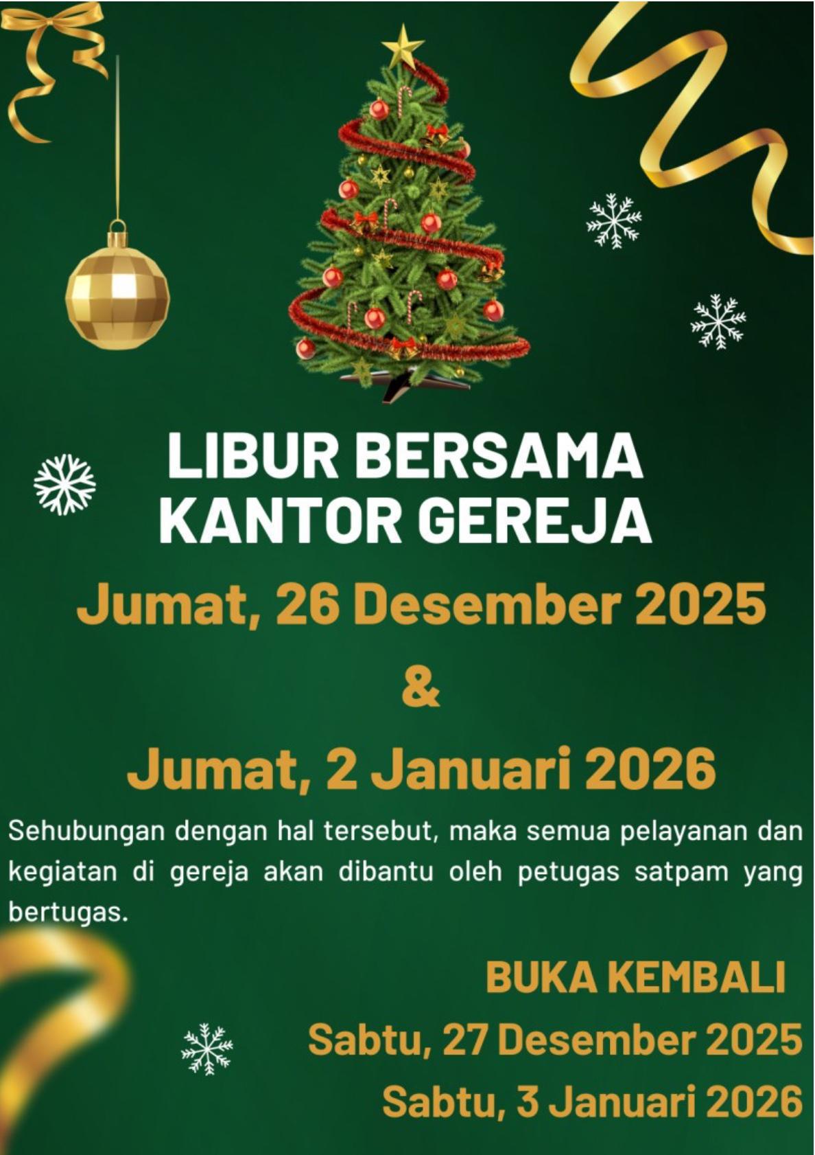 Libur Kantor Gereja Libur Kantor Gereja