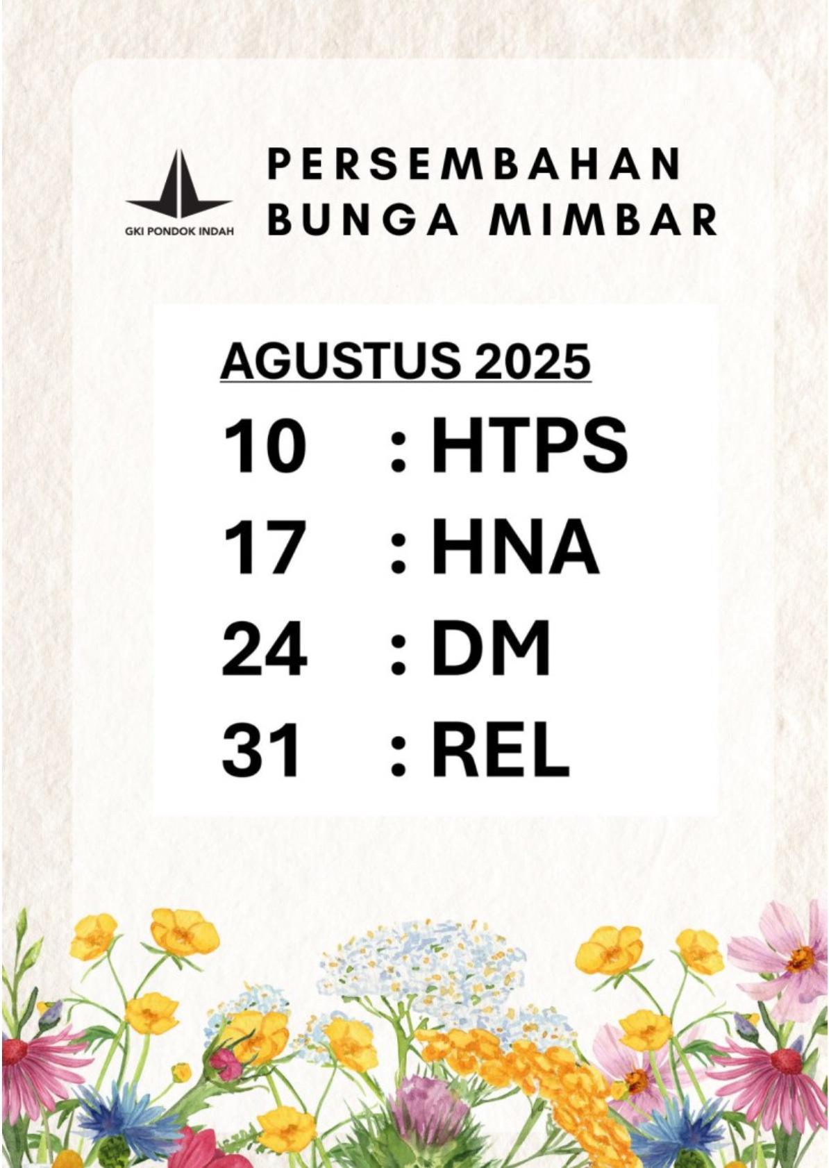 Persembahan Bunga Mimbar