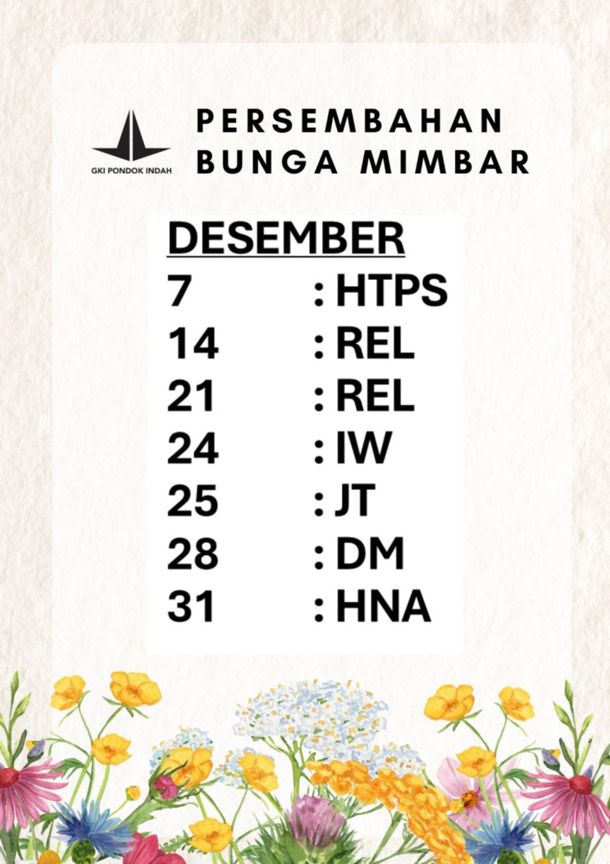 Persembahan Bunga Mimbar