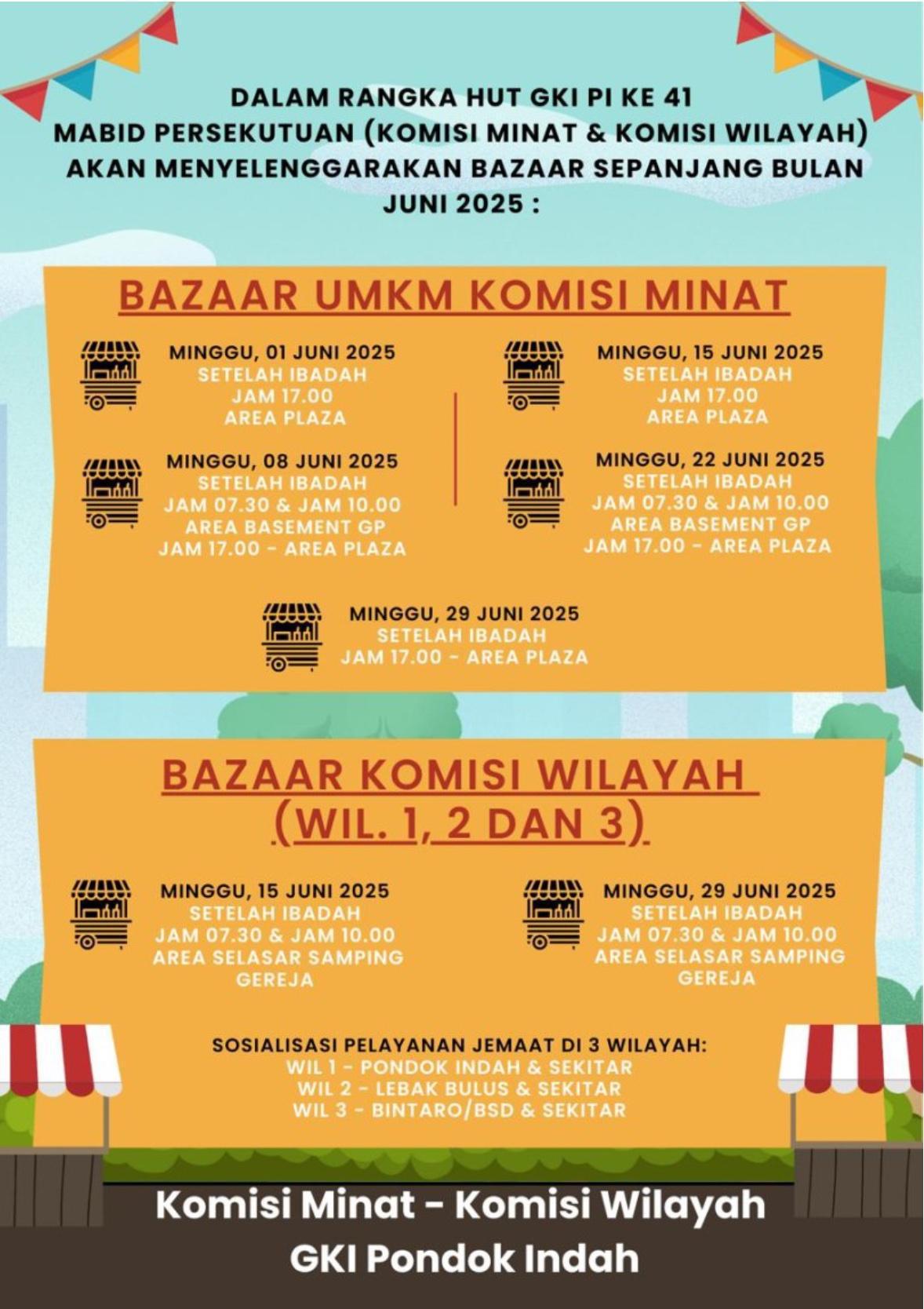 BAZAAR UMKM & KOMISI WILAYAH 1, 2, 3