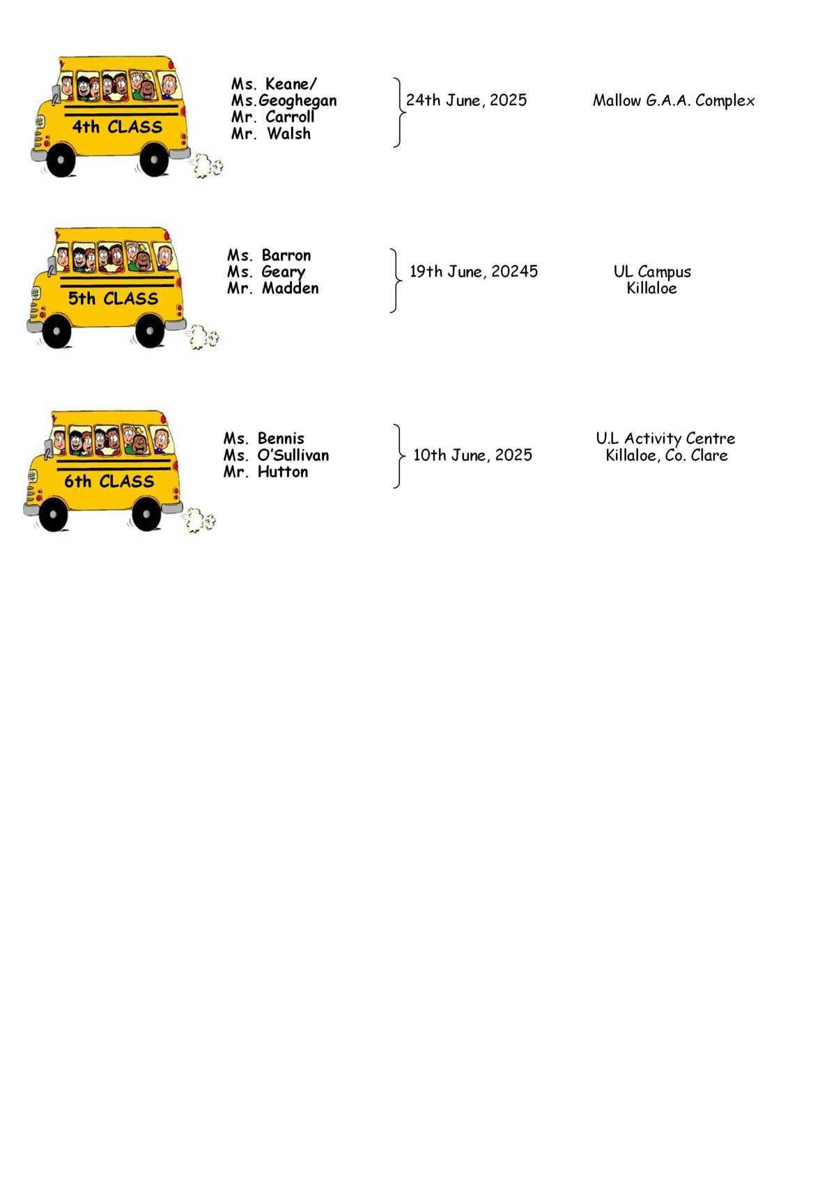 School Tours June 2025