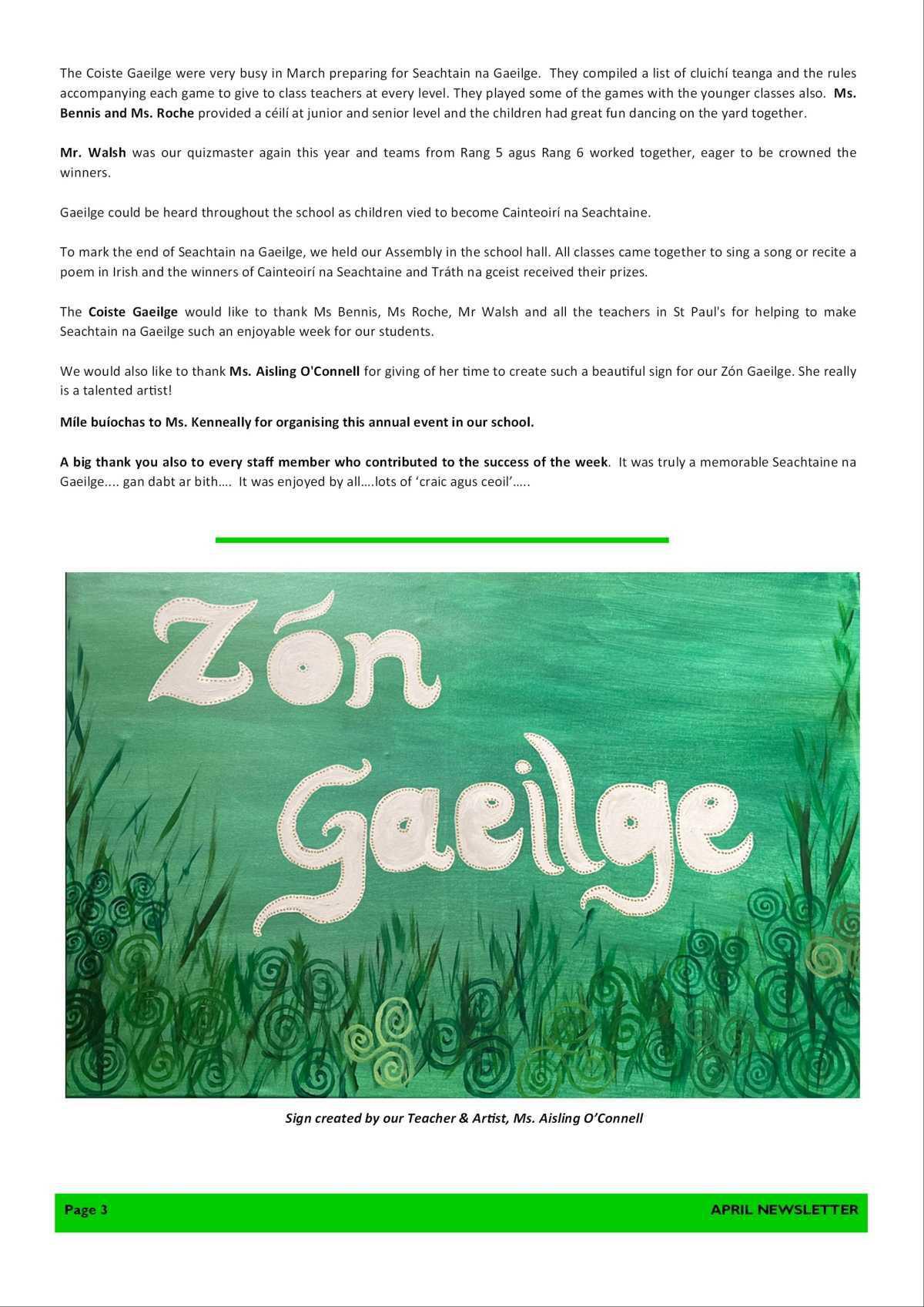 April Newsletter