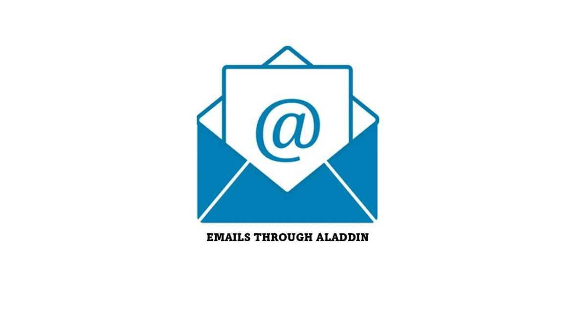 Emails from our system Aladdin
