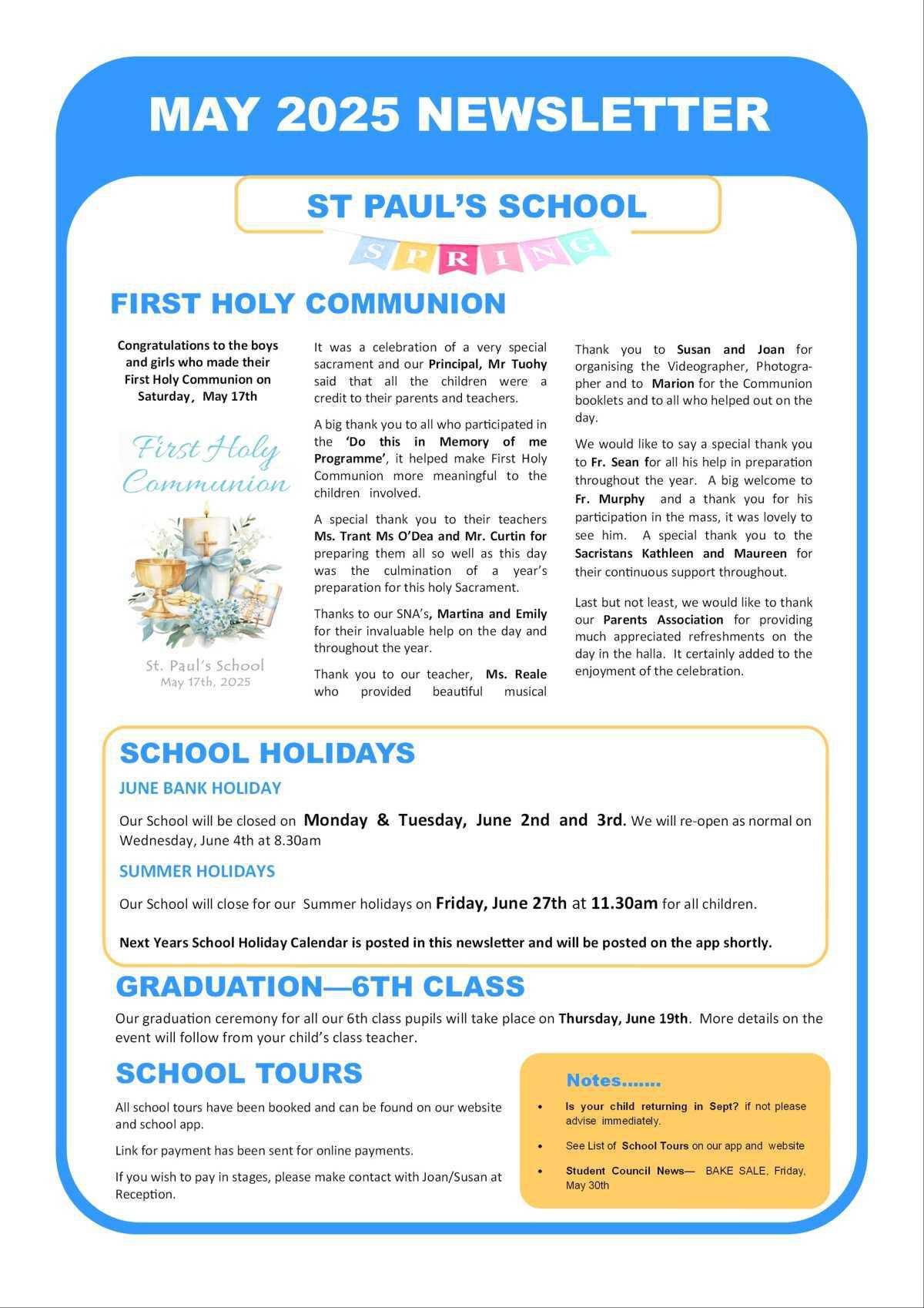 May Newsletter