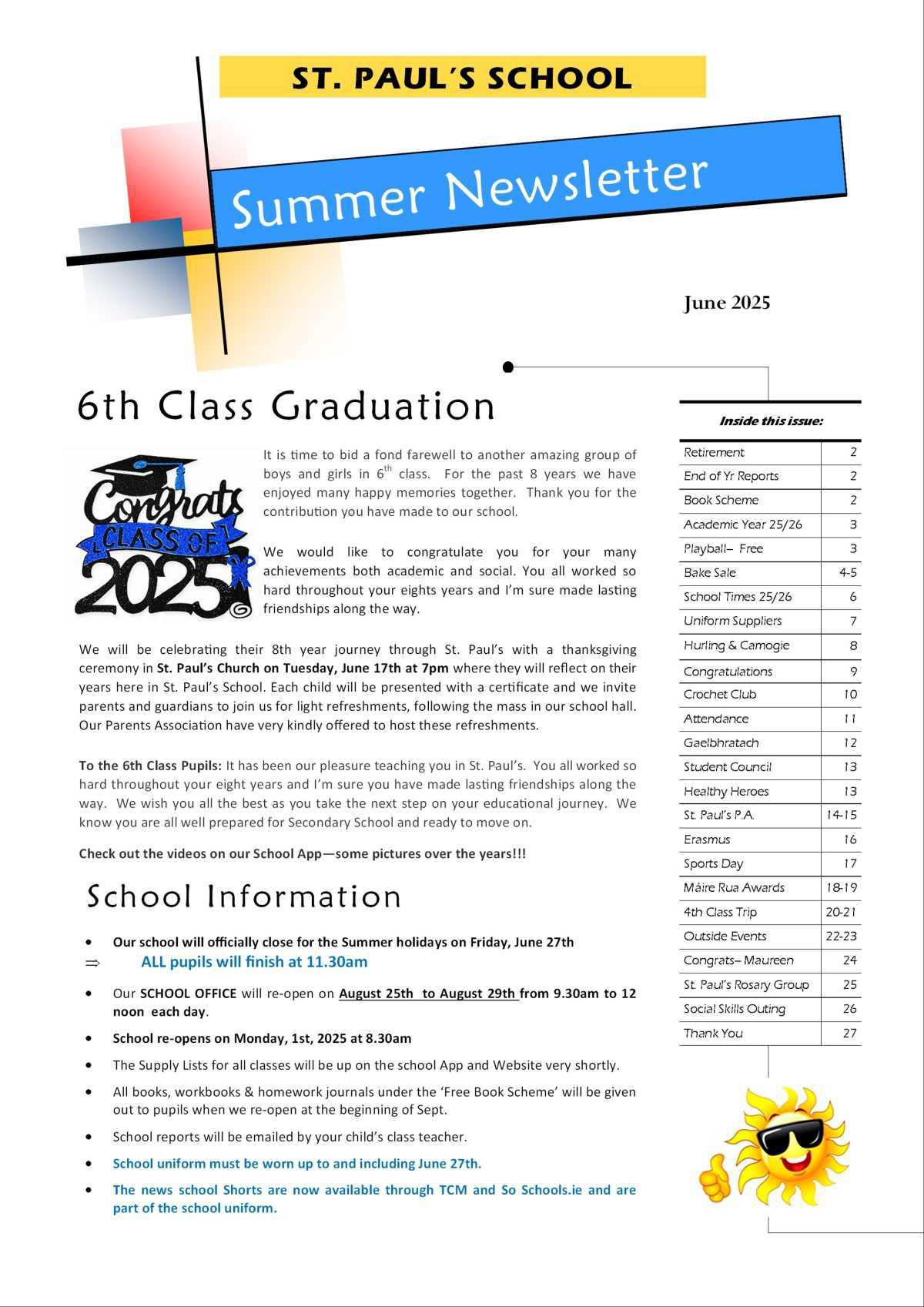 JUNE NEWSLETTER