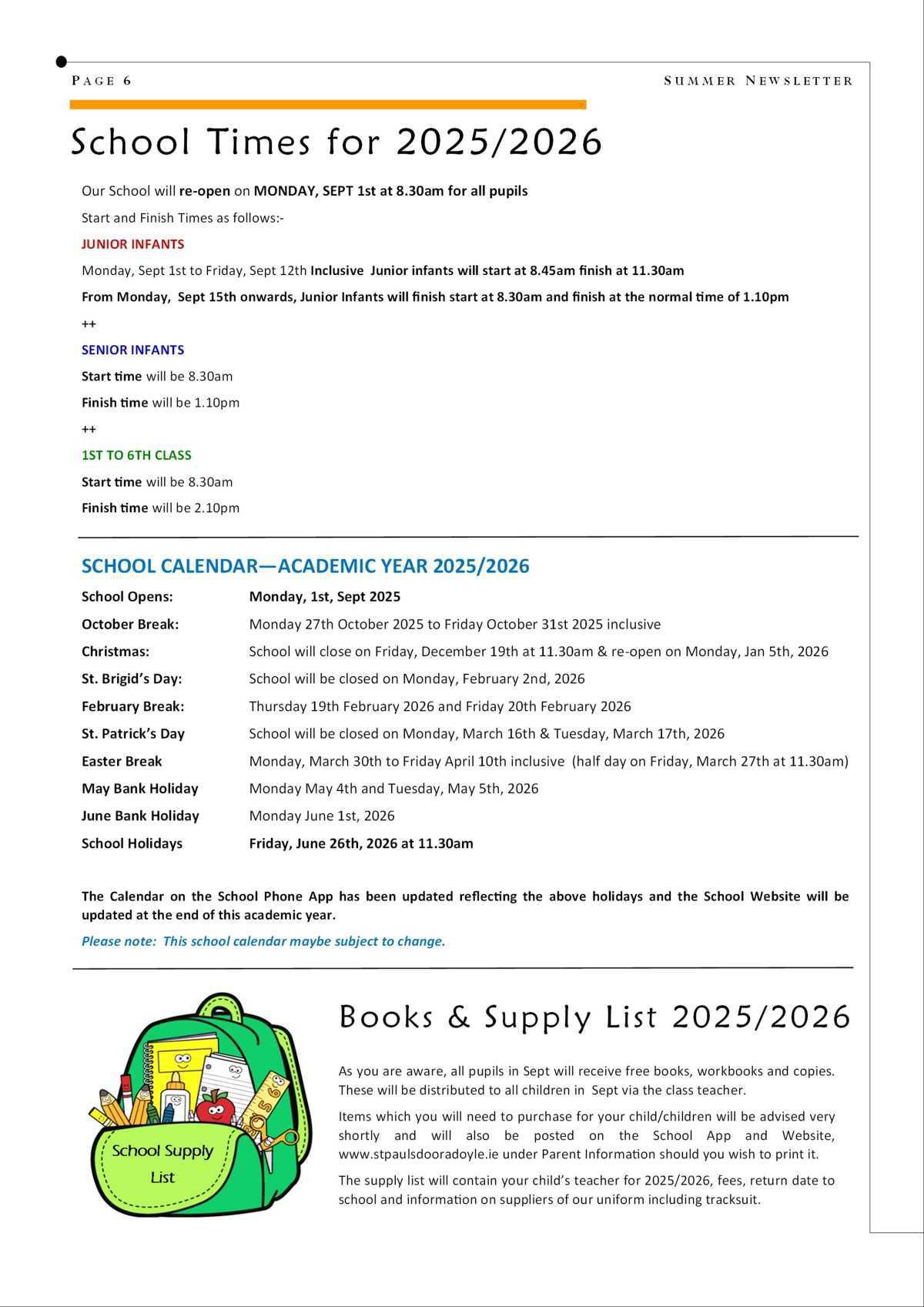 JUNE NEWSLETTER