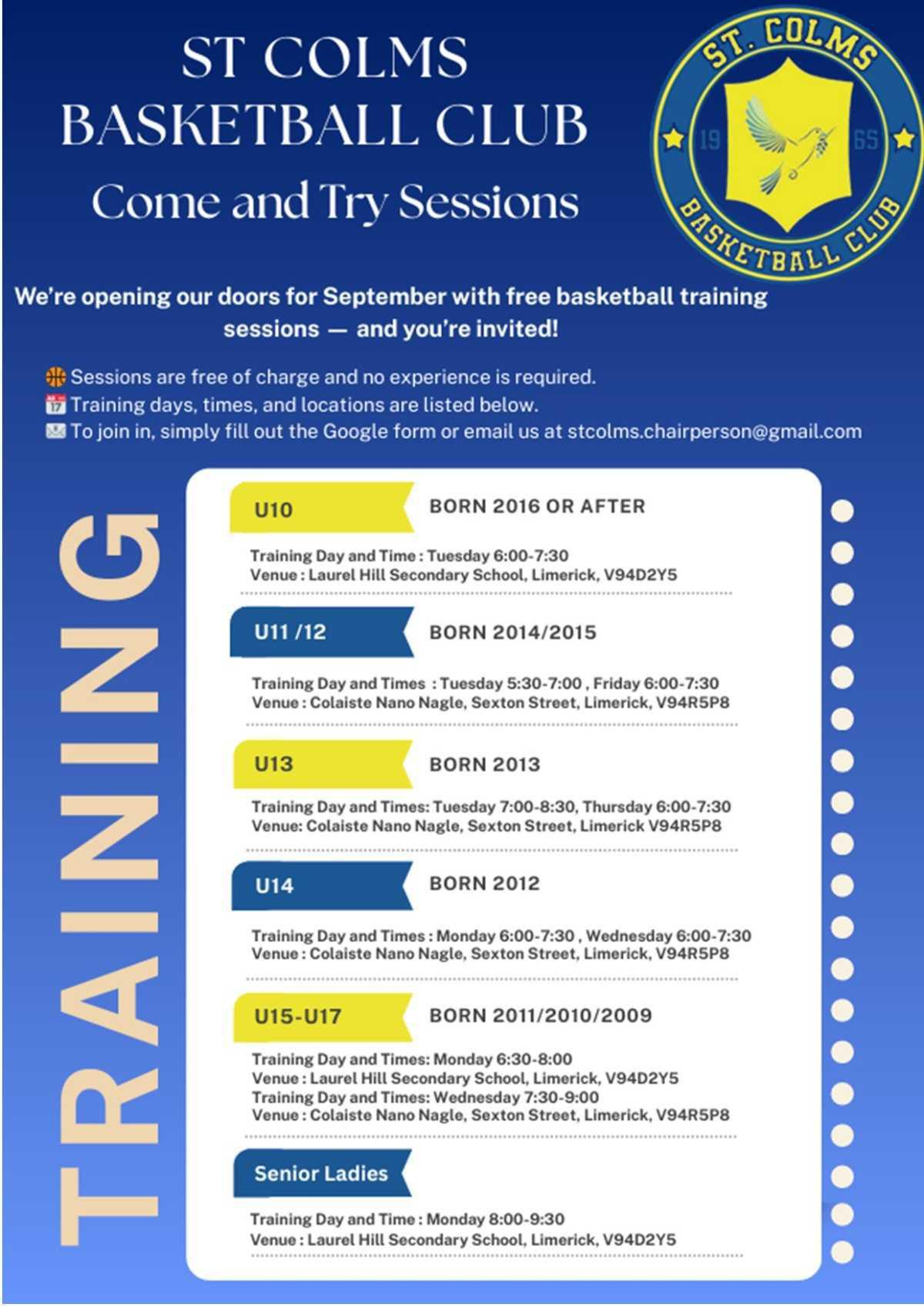 St Colms Basketball Club