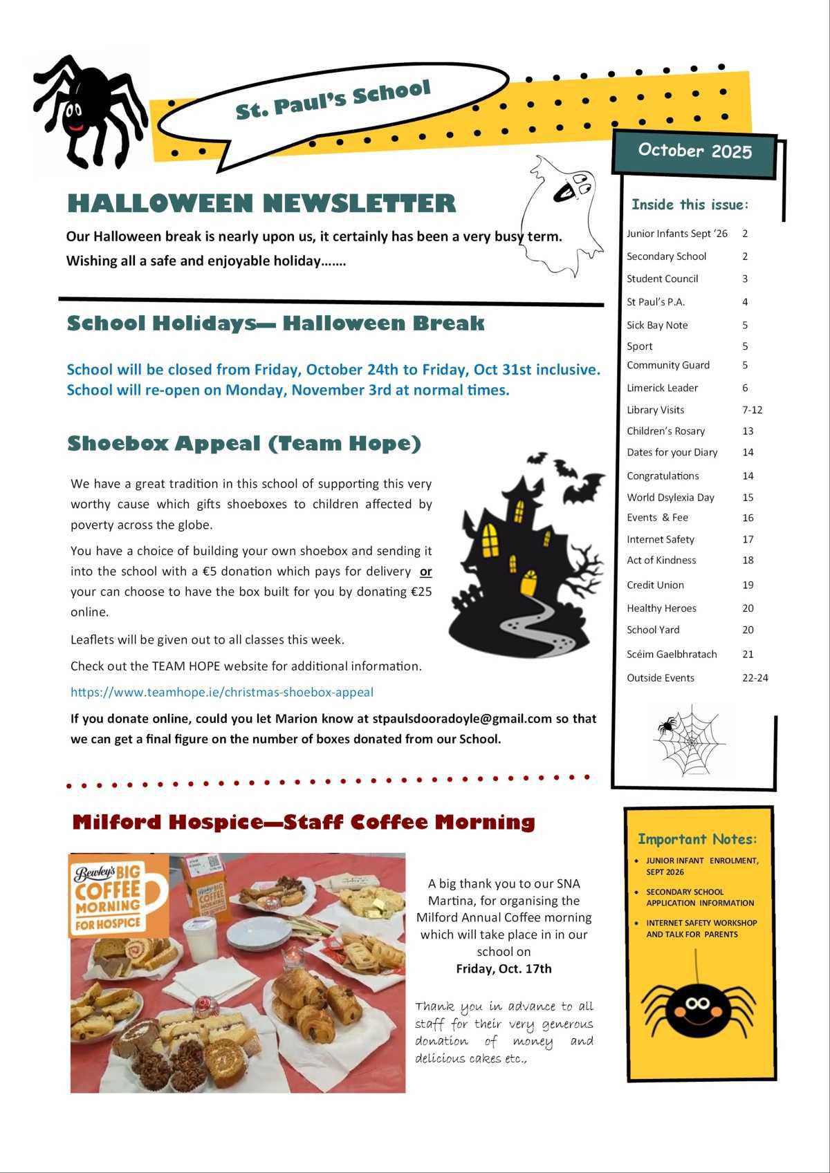 October Newsletter