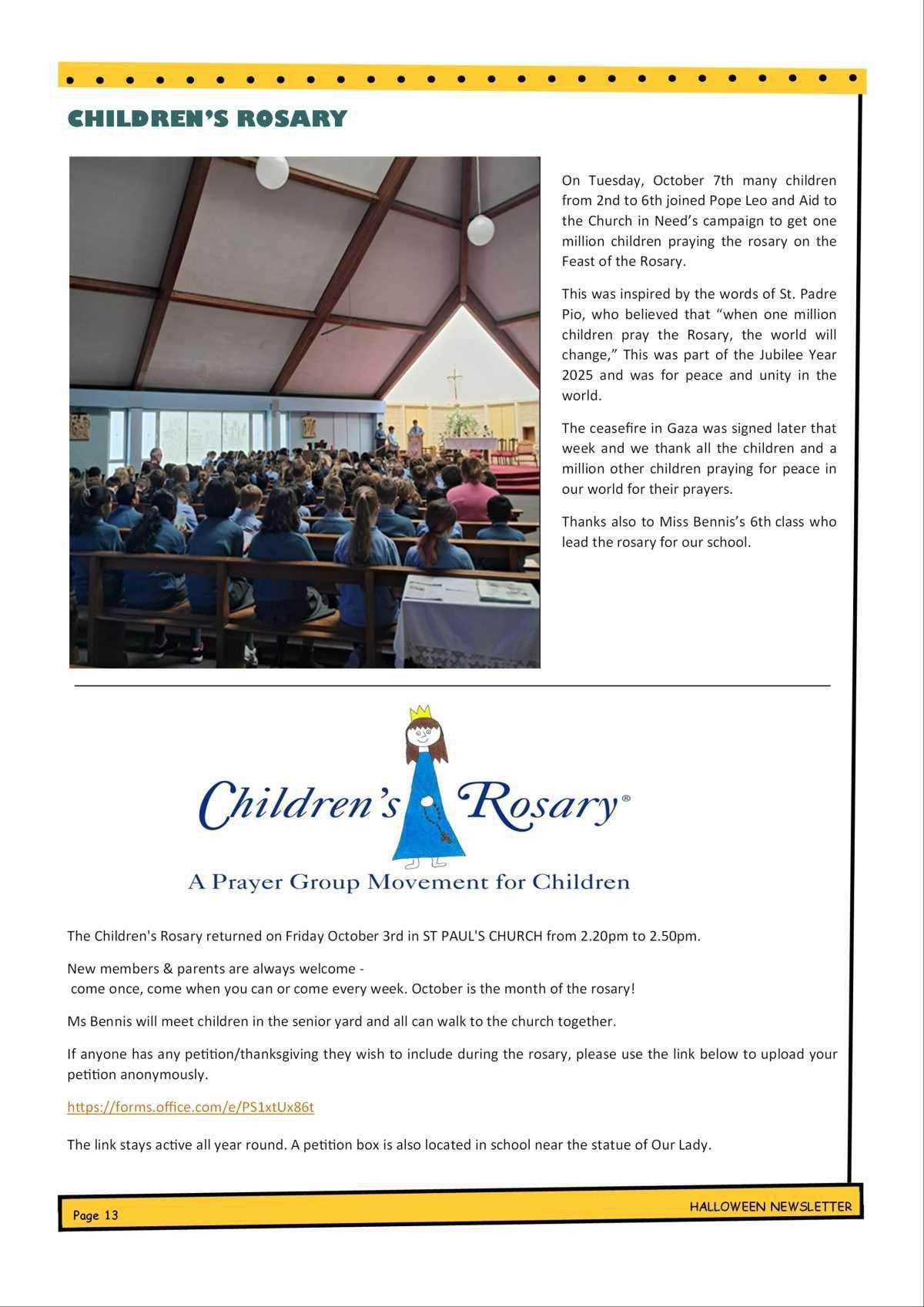 October Newsletter
