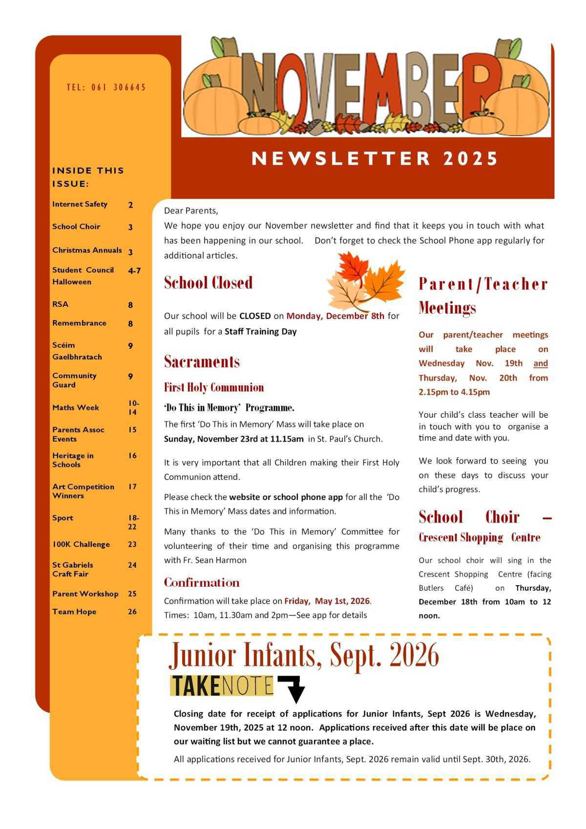 November Newsletter November Newsletter