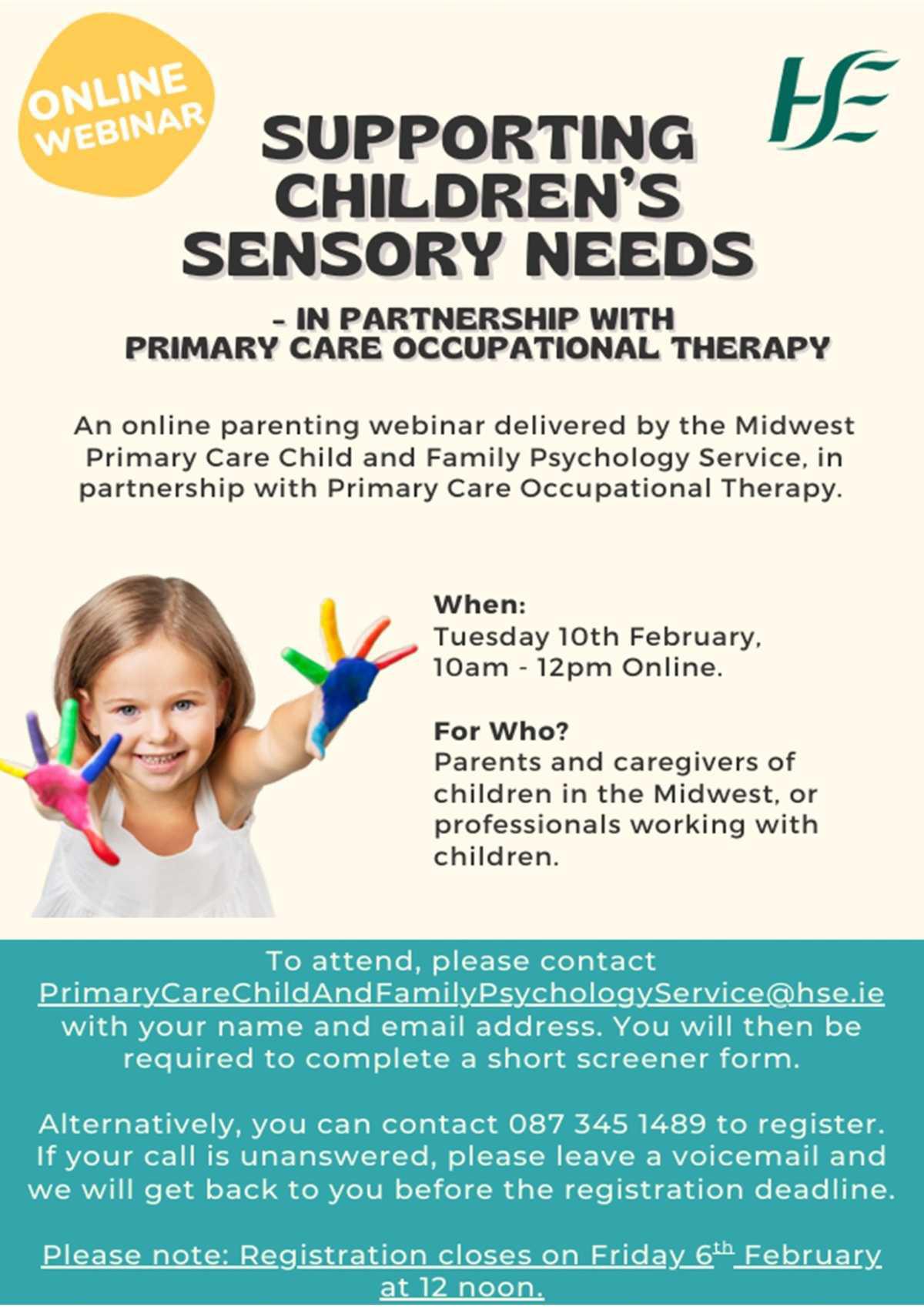 Supporting Childrens Sensory Needs Workshop Supporting Childrens Sensory Needs Workshop