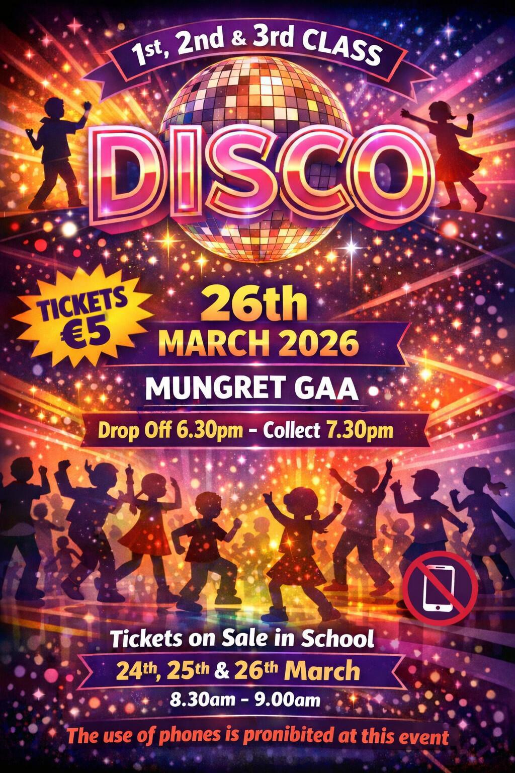 Disco for 1st, 2nd and 3rd class