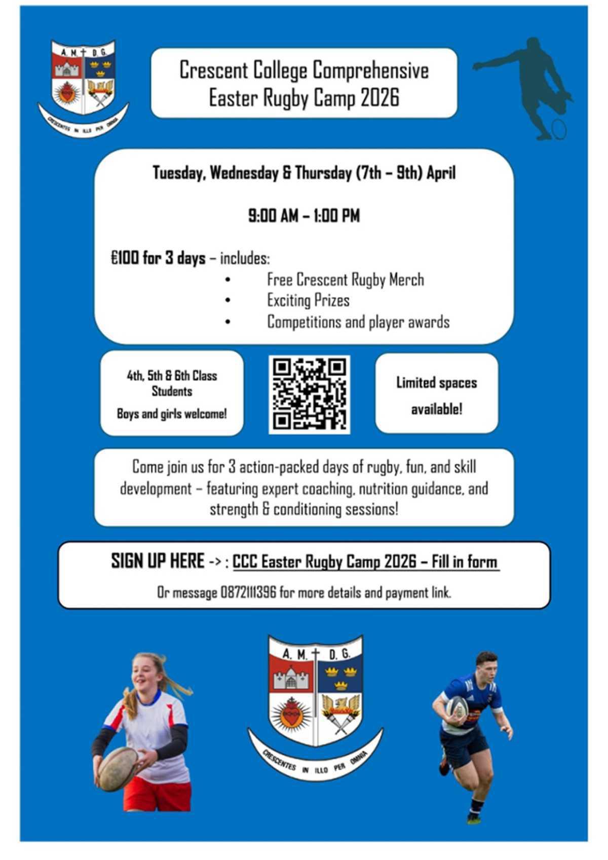 3 Day Easter Rugby Camp