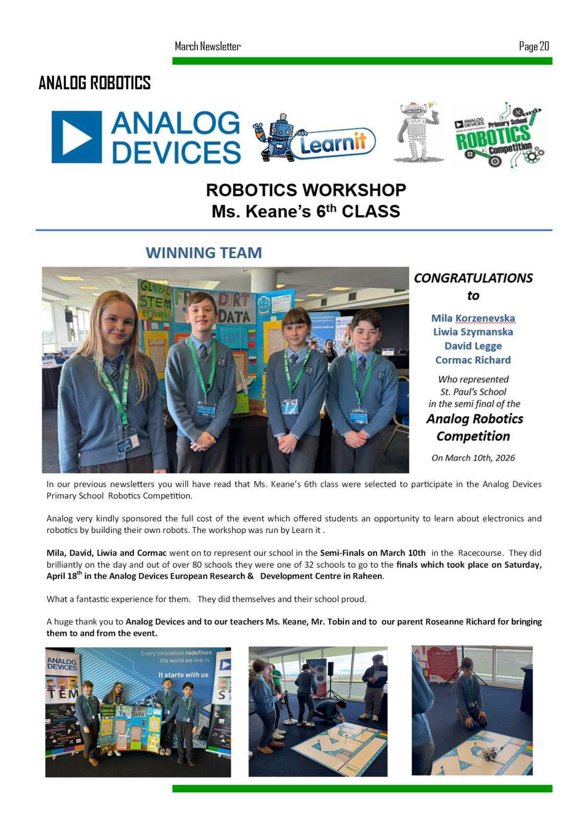 March Newsletter