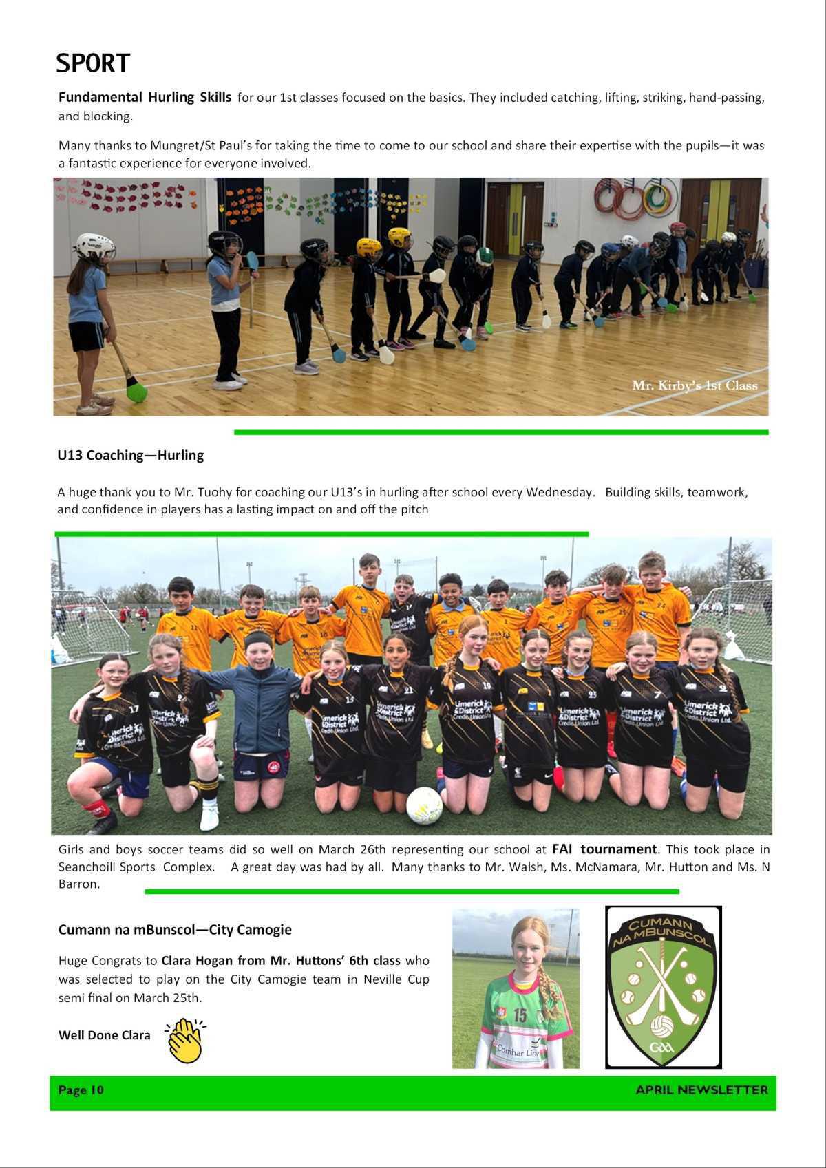April Newsletter