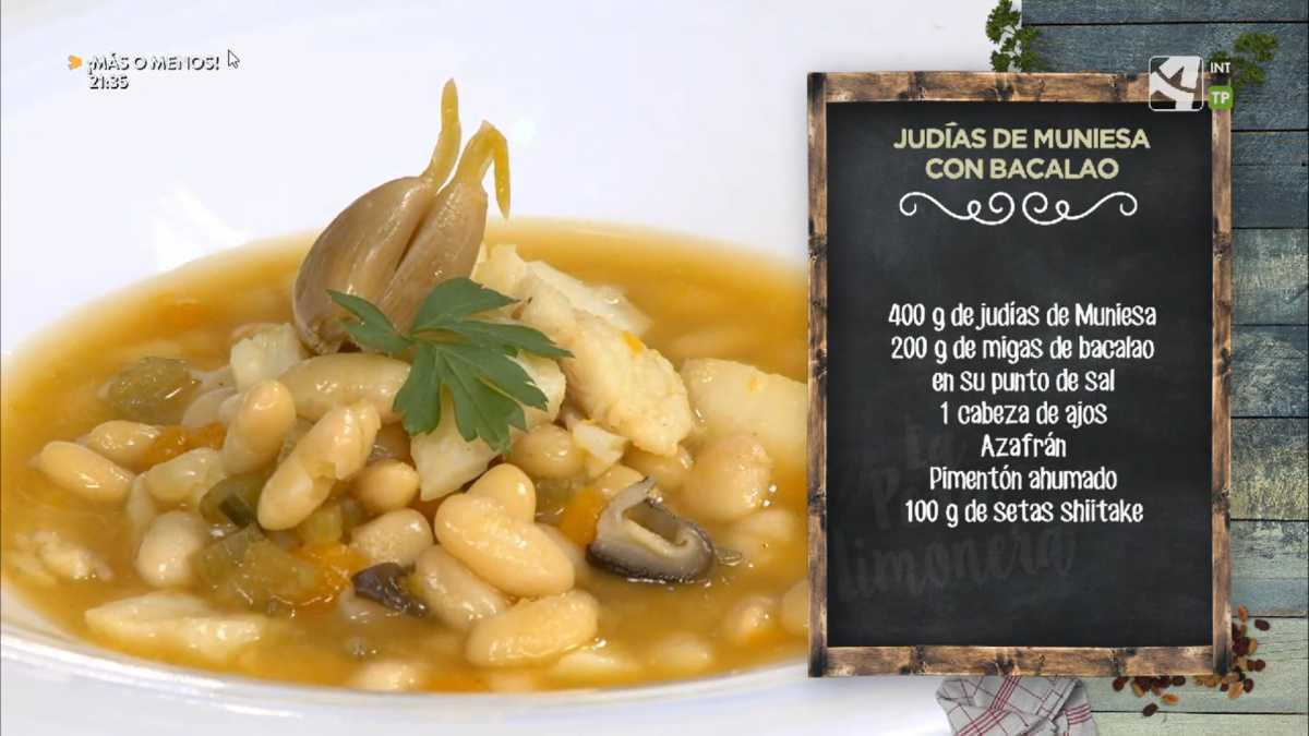 VÍDEO. JUDÍAS DE MUNIESA CON BACALAO