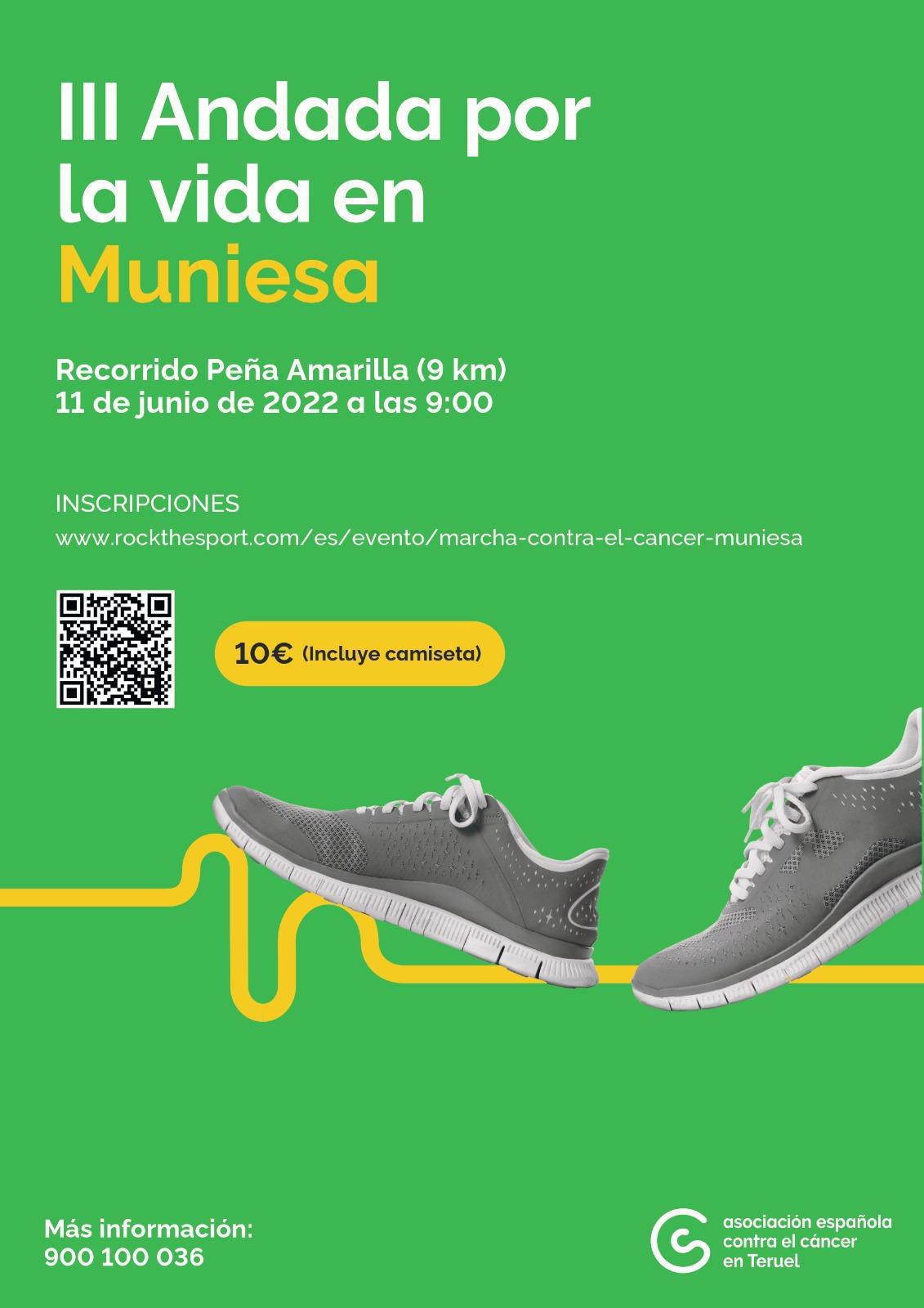 MUNIESA ANDANDO POR LA VIDA, CONTRA EL CÁNCER