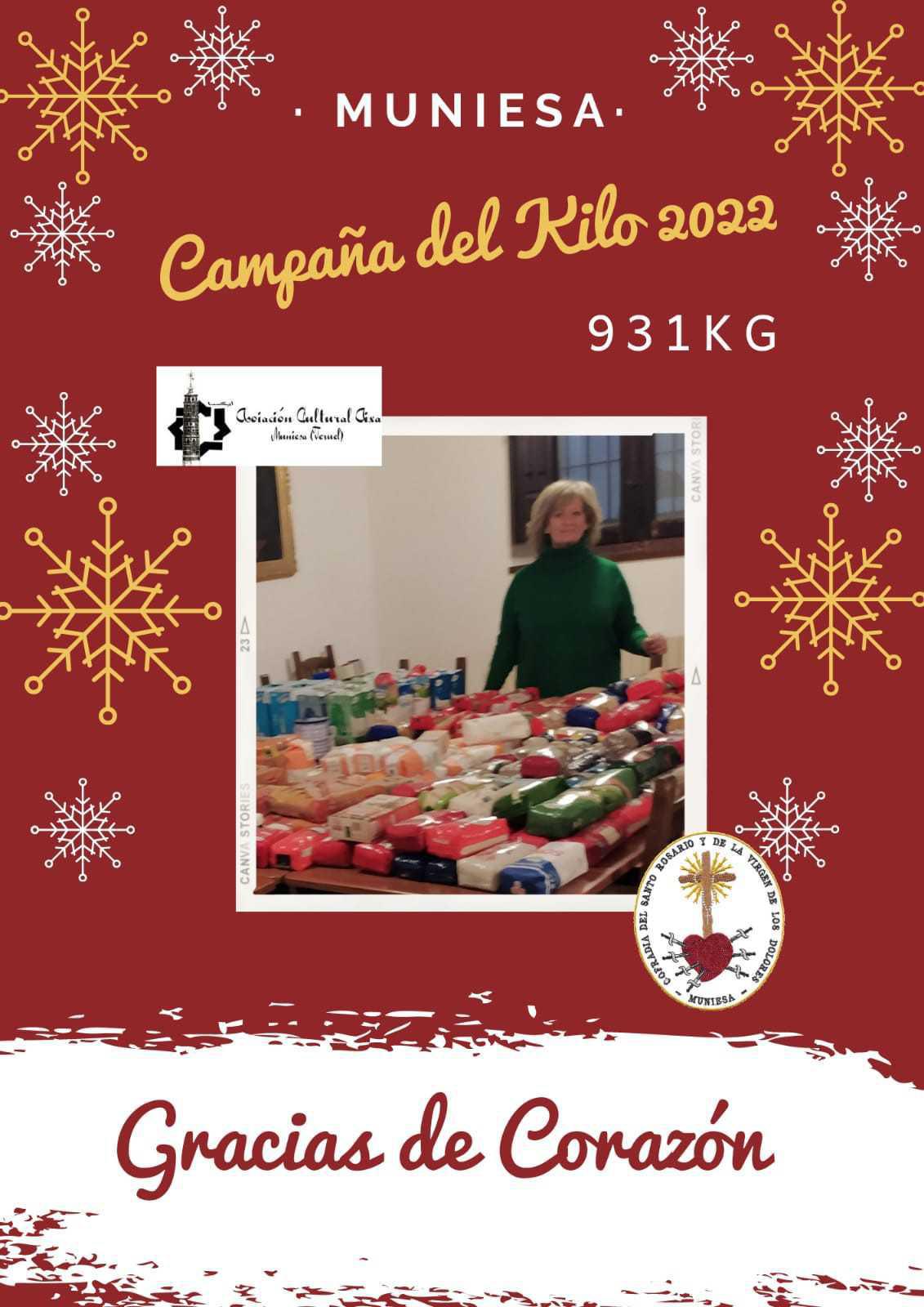 MUNIESA. CAMPAÑA DEL KILO 2022 MUNIESA. CAMPAÑA DEL KILO 2022