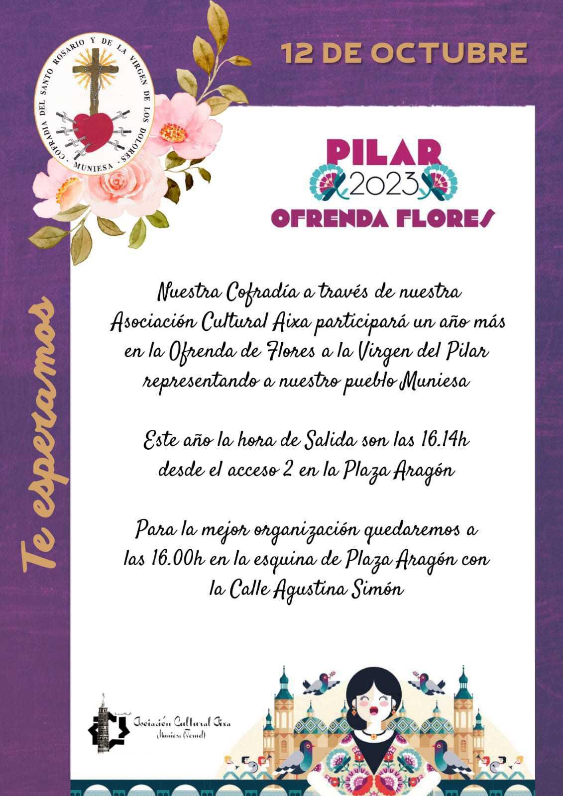 MUNIESA. OFRENDA FLORES PILAR-23 MUNIESA. OFRENDA FLORES PILAR-23