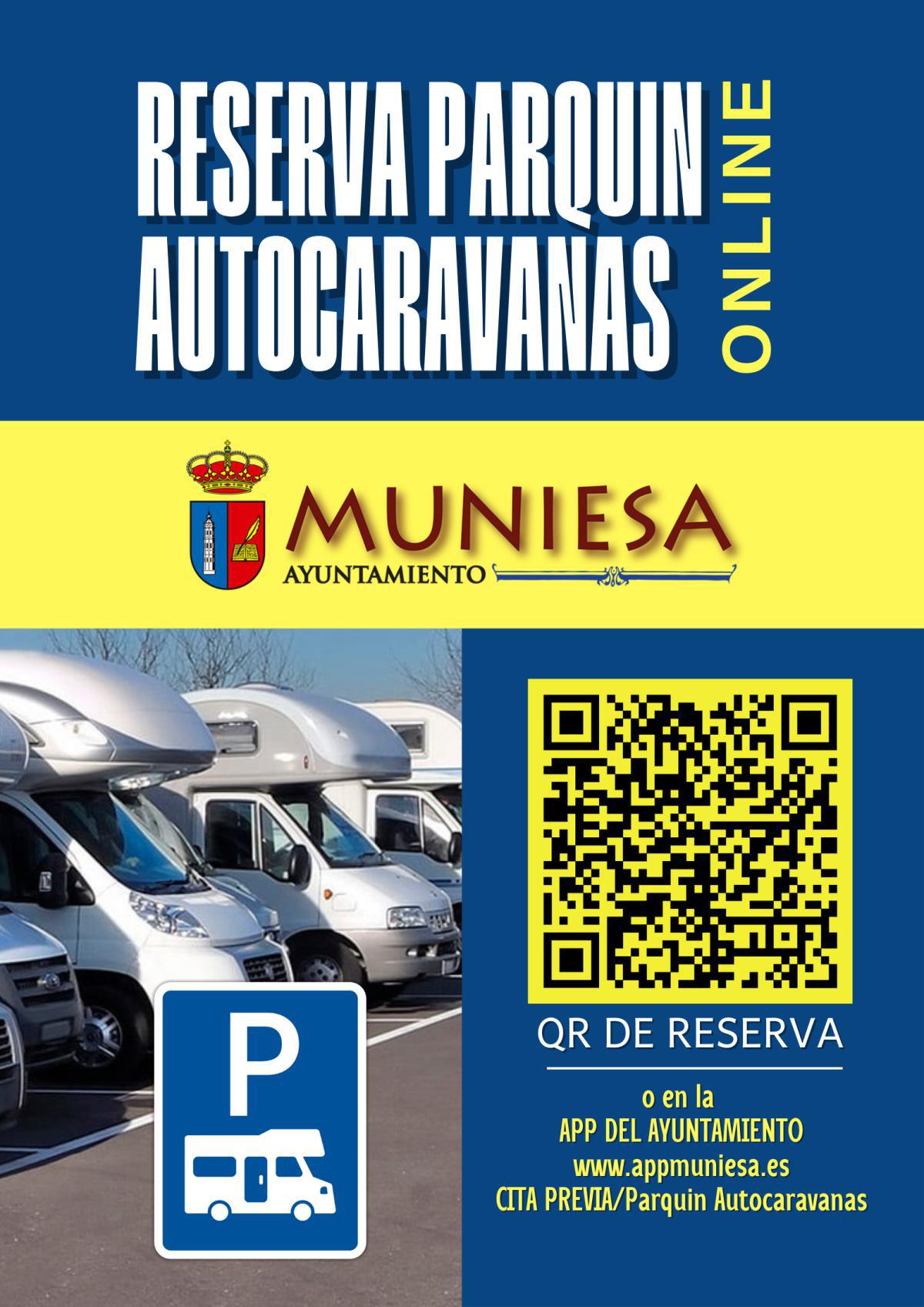 MUNIESA RESERVA USO DEL PARQUIN AUTOCARAVANAS