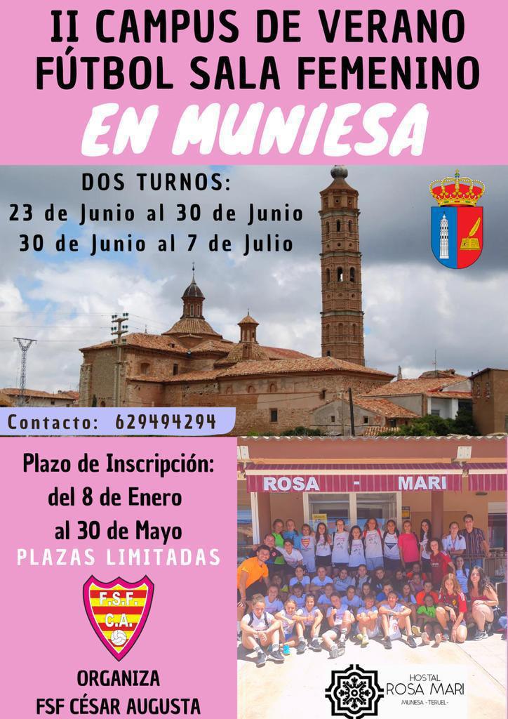 MUNIESA. CAMPUS VERANO DE FÚTBOL SALA FEMENINO MUNIESA. CAMPUS VERANO DE FÚTBOL SALA FEMENINO