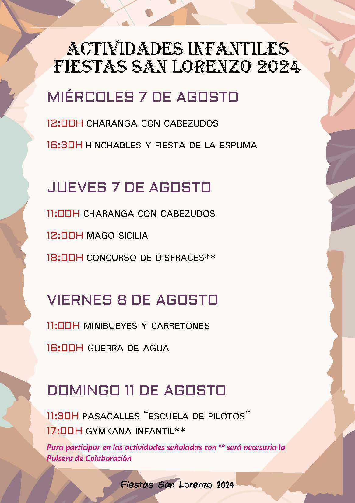 MUNIESA. PROGRAMA SAN LORENZO 2024 MUNIESA. PROGRAMA SAN LORENZO 2024