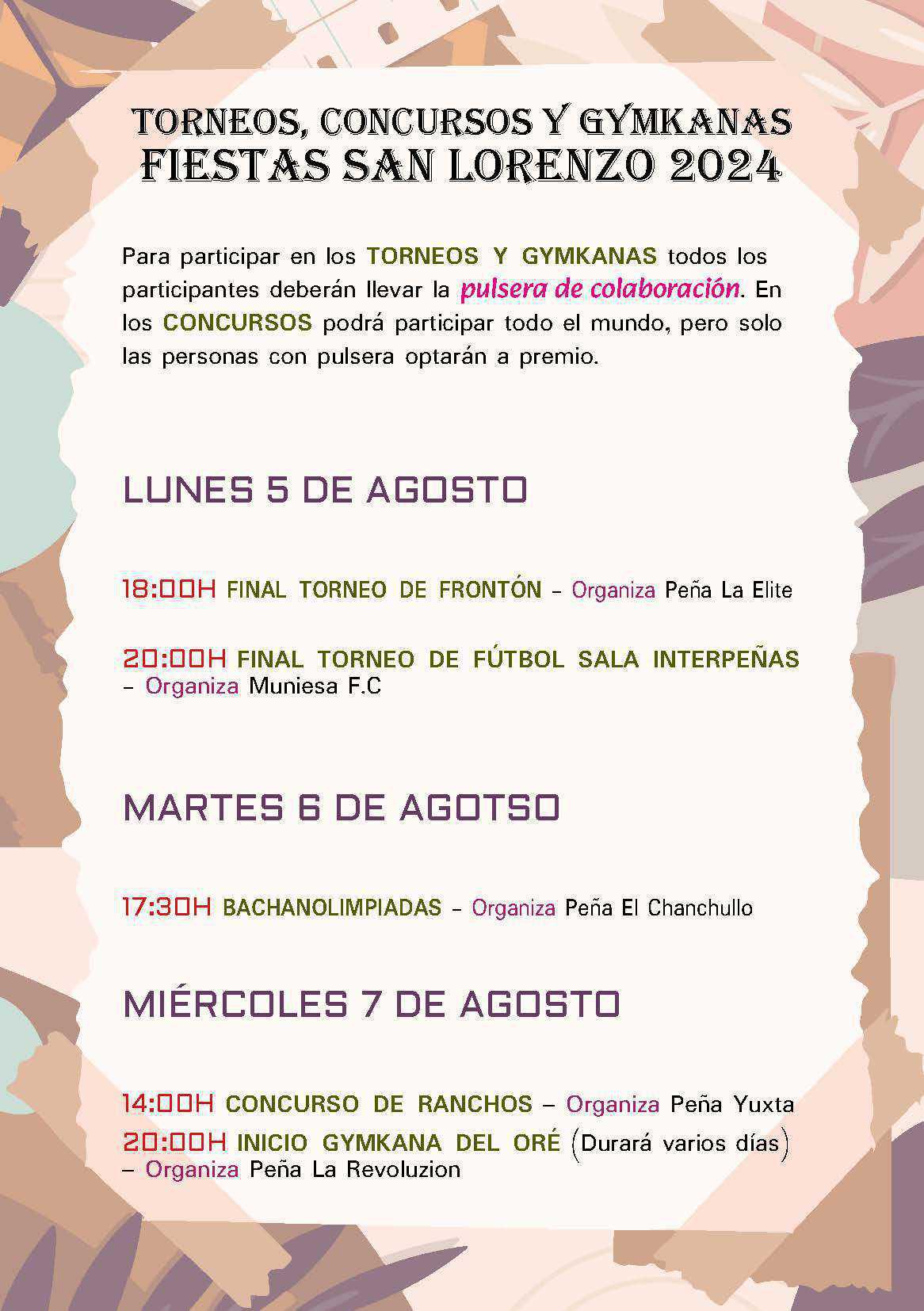 MUNIESA. PROGRAMA SAN LORENZO 2024 MUNIESA. PROGRAMA SAN LORENZO 2024