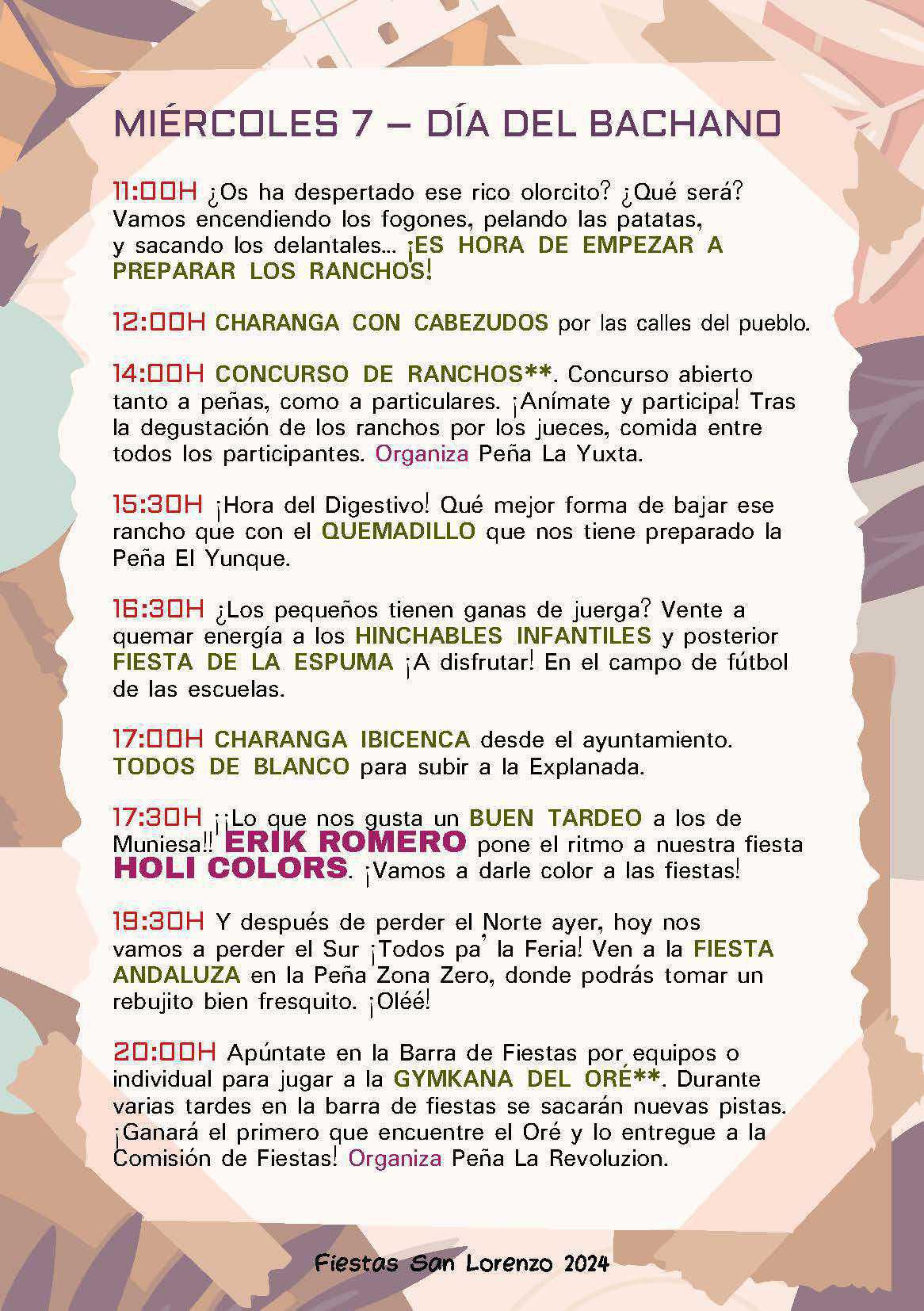 MUNIESA. PROGRAMA SAN LORENZO 2024 MUNIESA. PROGRAMA SAN LORENZO 2024