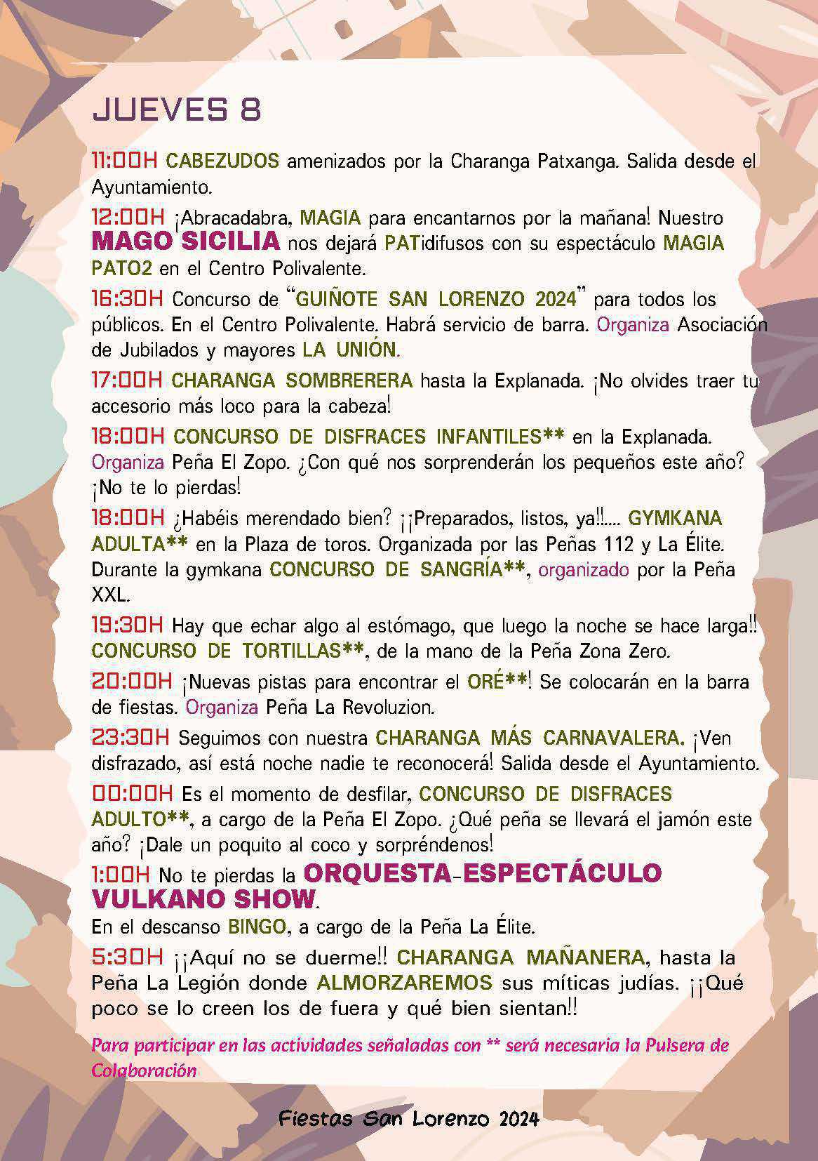 MUNIESA. PROGRAMA SAN LORENZO 2024 MUNIESA. PROGRAMA SAN LORENZO 2024