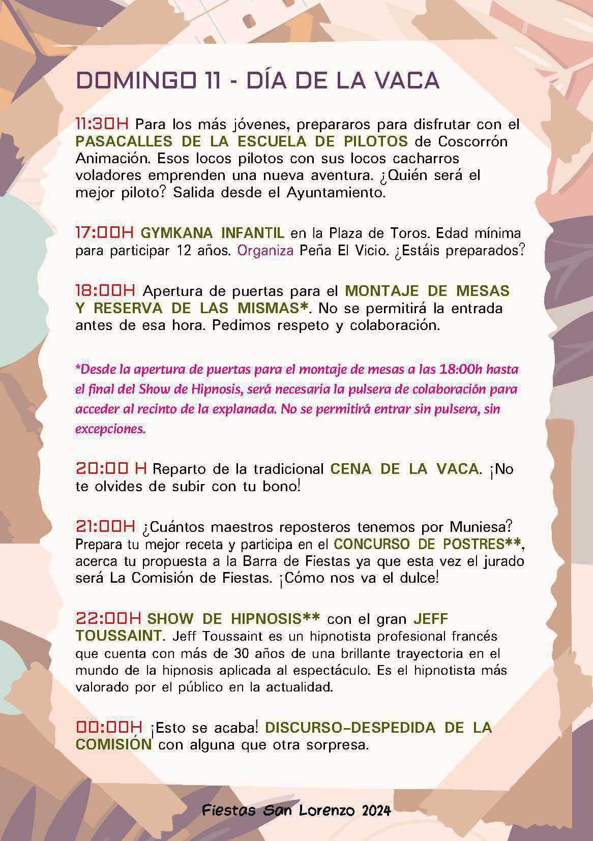 MUNIESA. PROGRAMA SAN LORENZO 2024 MUNIESA. PROGRAMA SAN LORENZO 2024