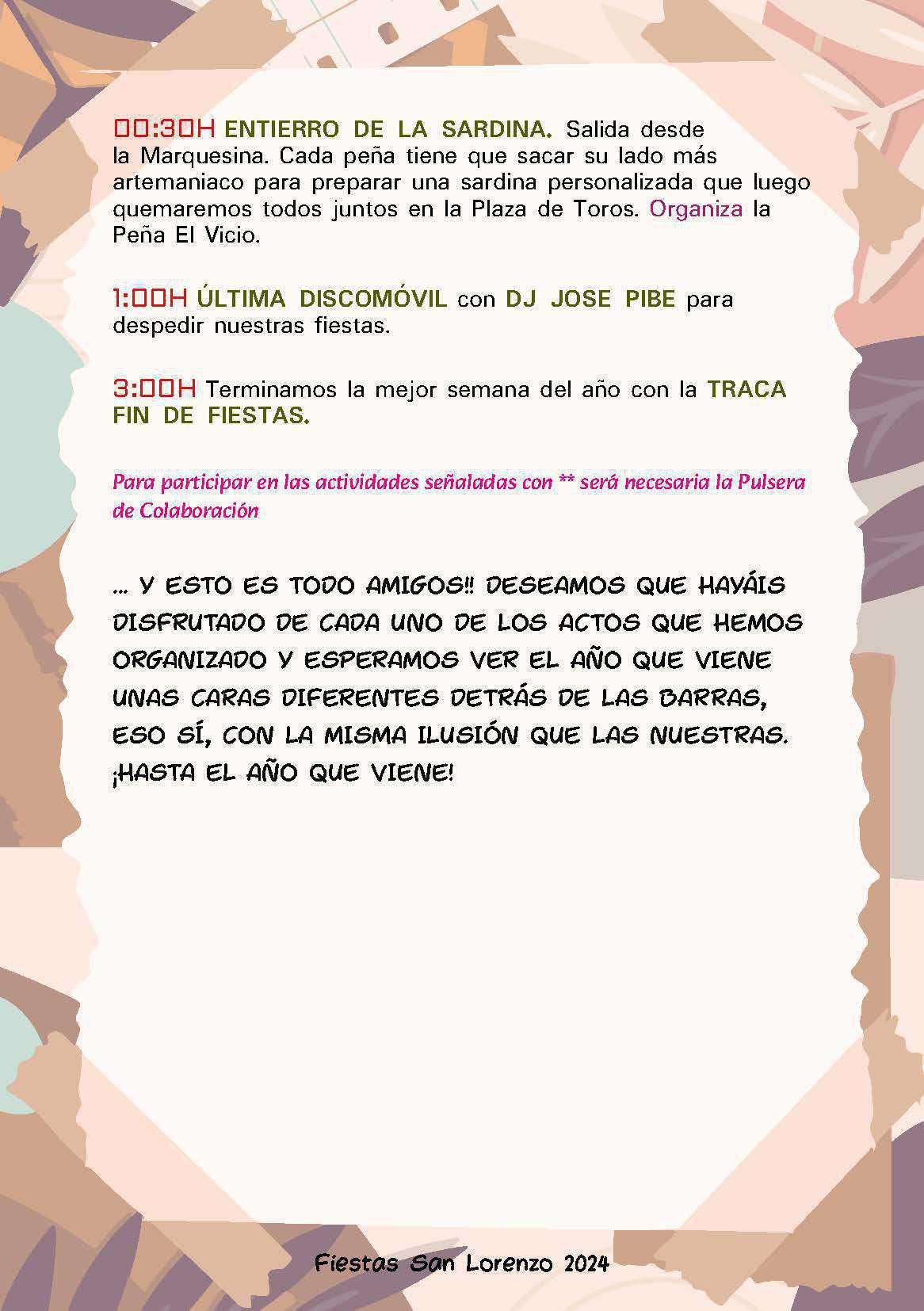 MUNIESA. PROGRAMA SAN LORENZO 2024 MUNIESA. PROGRAMA SAN LORENZO 2024