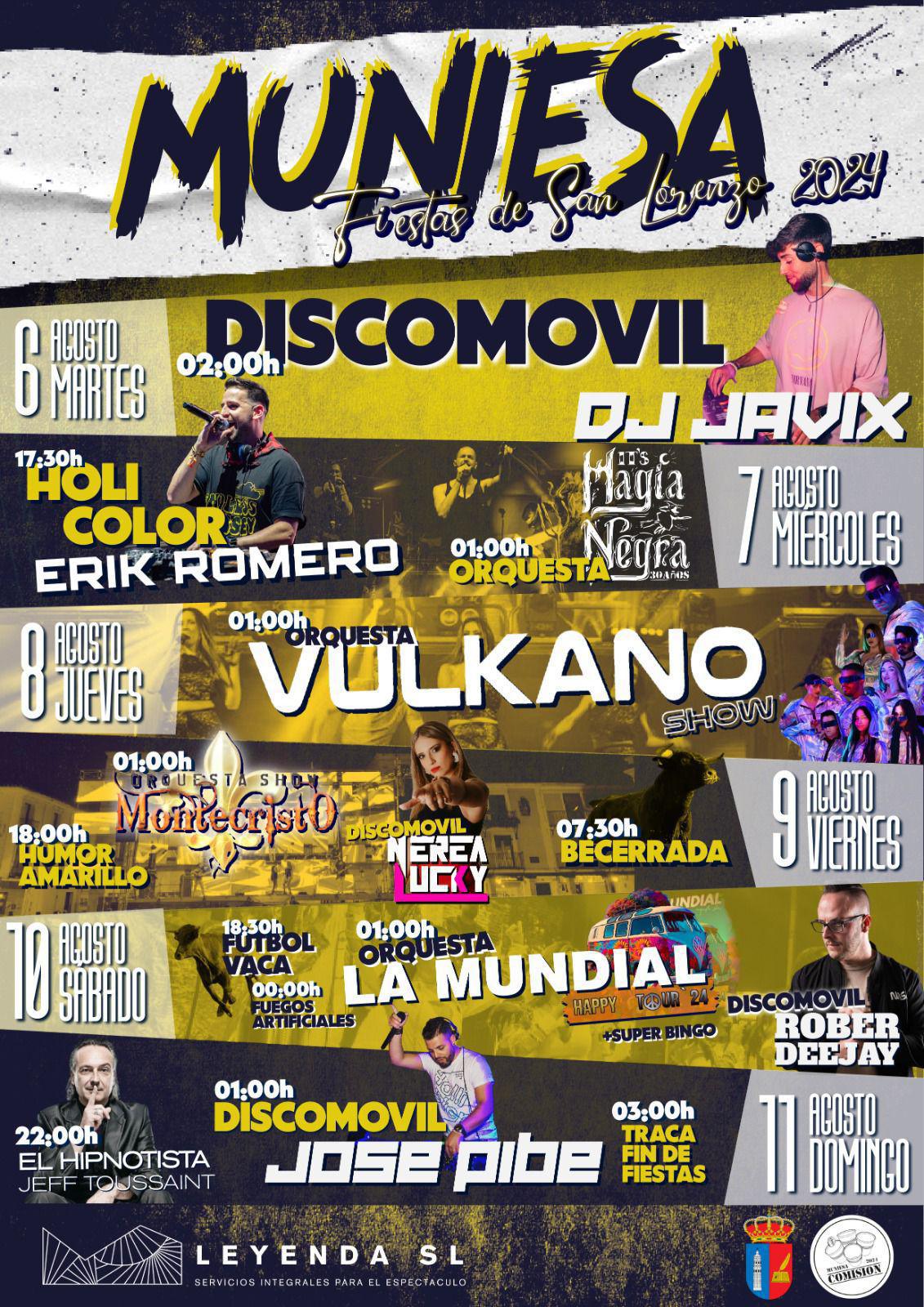 MUNIESA. PROGRAMA SAN LORENZO 2024 MUNIESA. PROGRAMA SAN LORENZO 2024