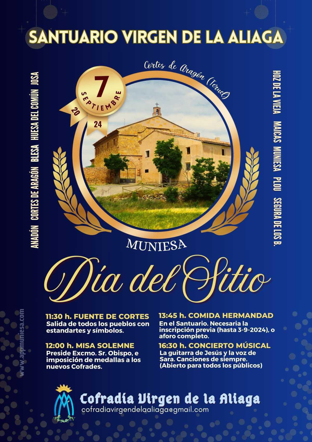 FIESTA DÍA DEL SITIO. VIRGEN DE LA ALIAGA FIESTA DÍA DEL SITIO. VIRGEN DE LA ALIAGA