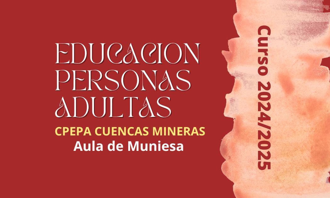 MUNIESA. HORARIO ESCUELA DE ADULTOS